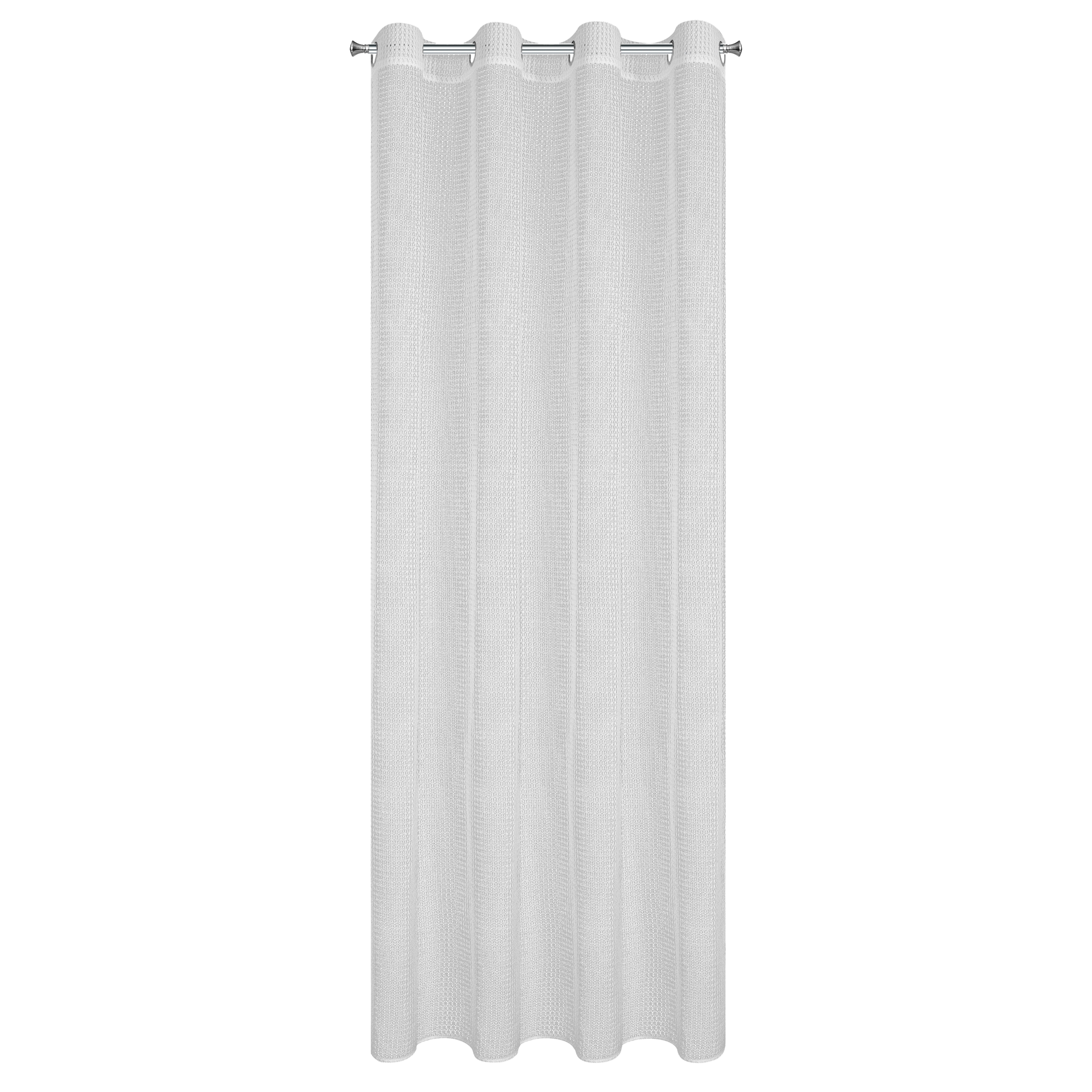 Firana na przelotkach Atena 140 x 260 cm siatka luźny splot biała