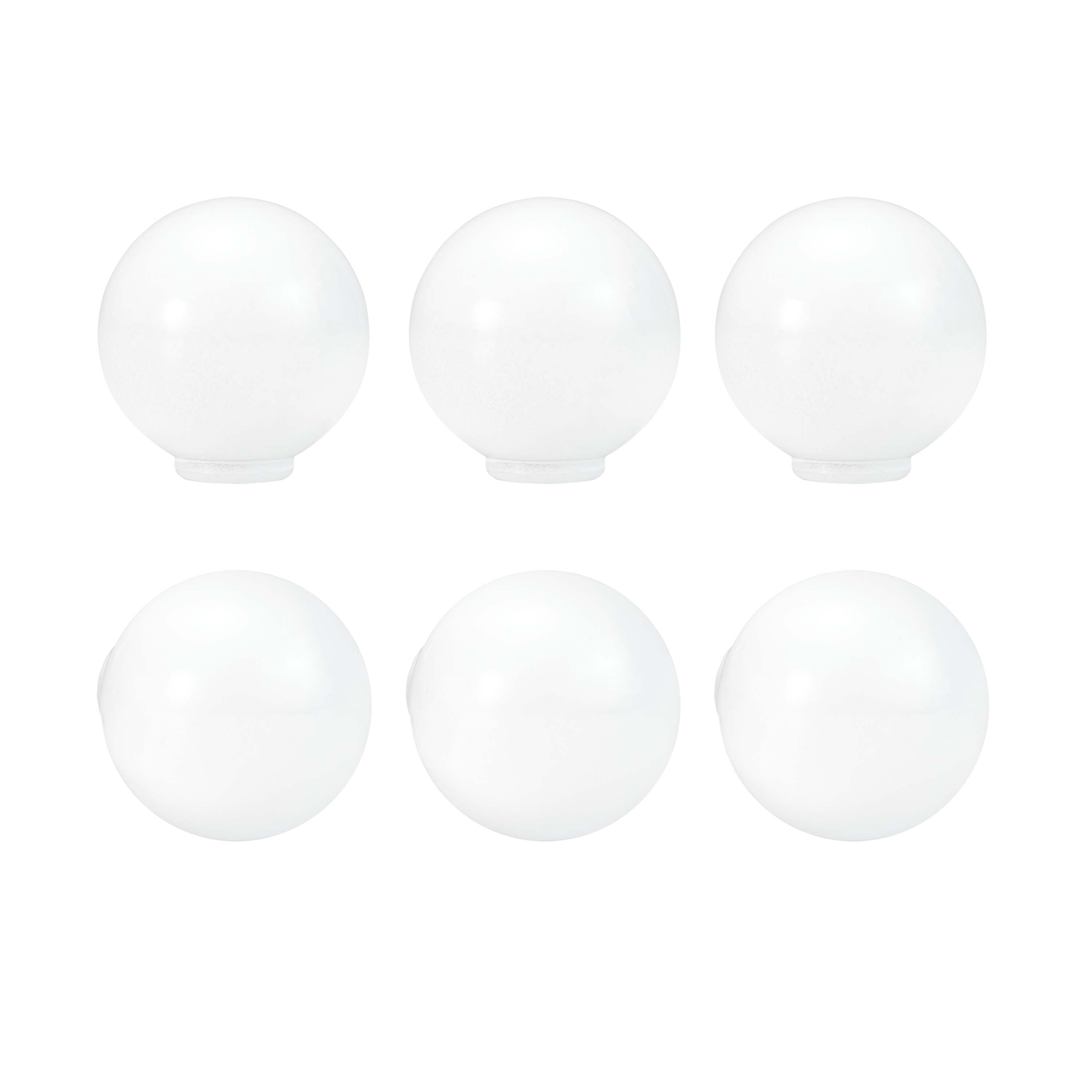 6 boutons de meuble ronds Olavi, abs blanc verni, Diam.28 mm