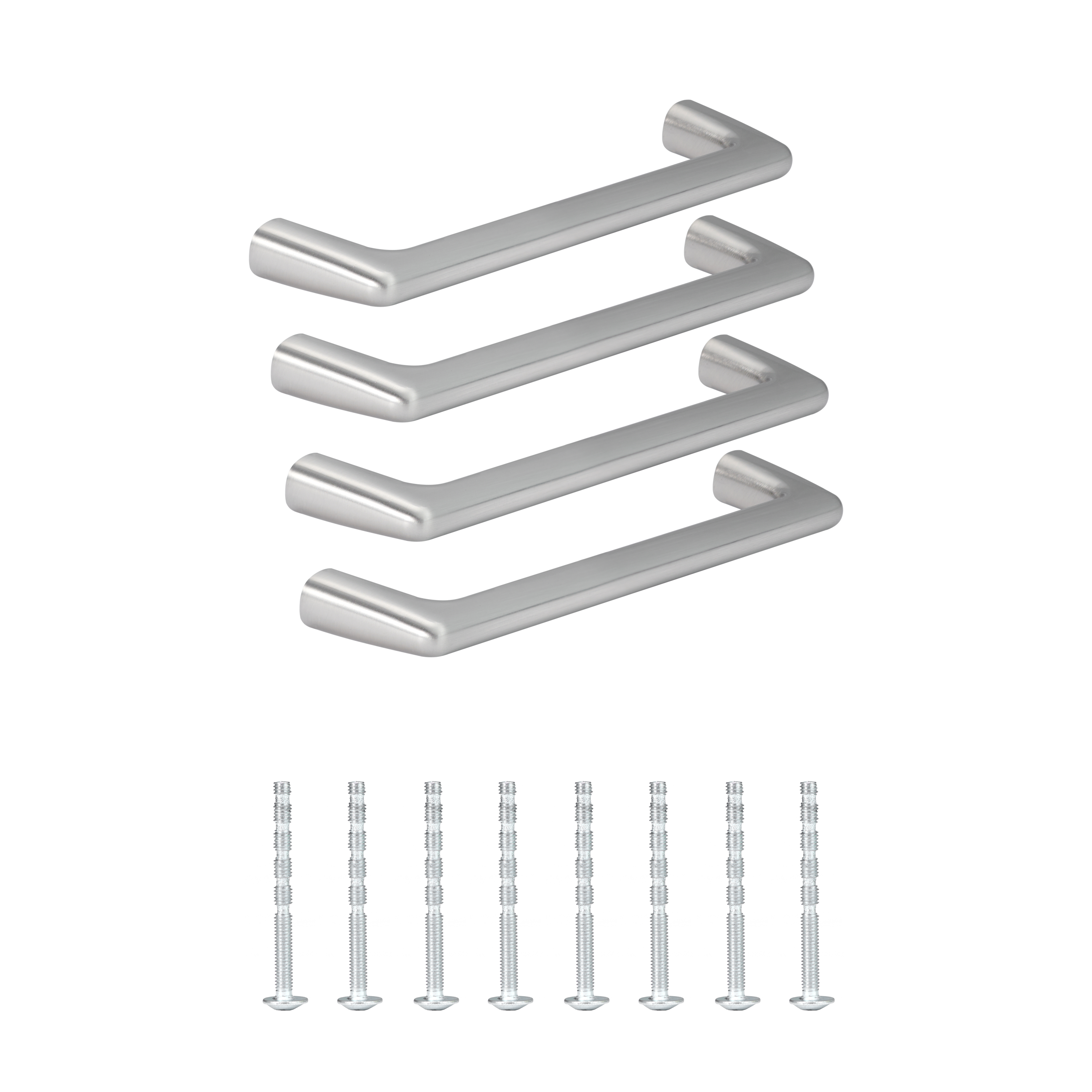 4 Puxadores para móvel asa zamak escovado níquel 128 mm Inspire Willy - 2