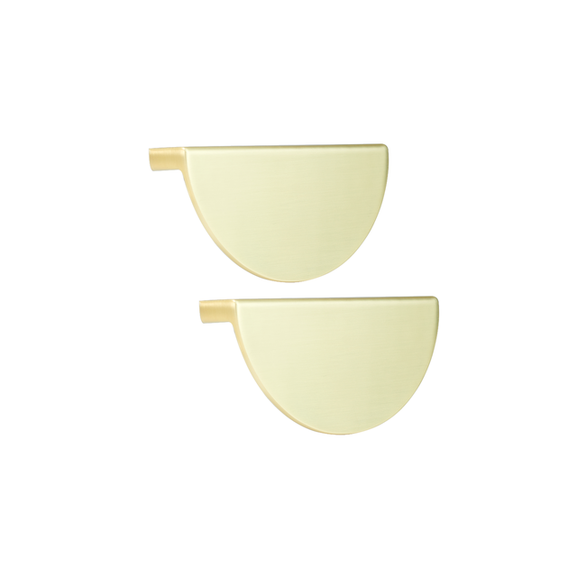 2 Tiradores de mueble INSPIRE Celian latón mate distancia entre eje 100 mm