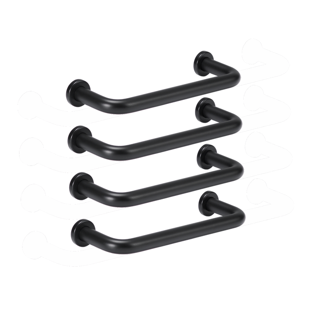 Maniglia per mobili INSPIRE Ines in zama nero verniciato opaco int. 96 mm, 4 pezzi