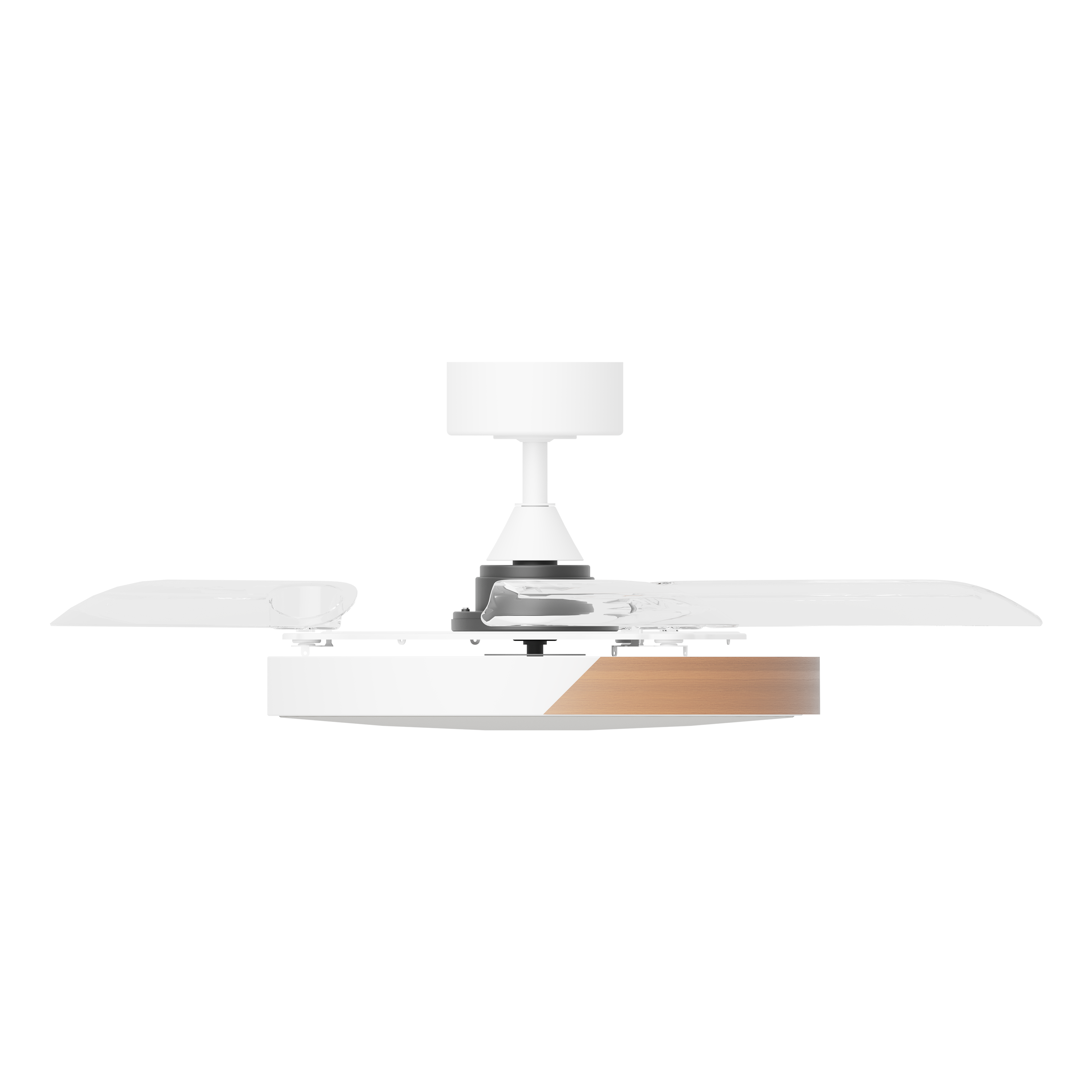 Ventilador de techo con luz silencioso DC 38W con mando ø112 cm Furtuna INSPIRE blanco y beige luz CCT 3 aspas retráctiles tipo lámpara| 6 velocidades| modo verano/invierno| temporizador| brisa| recomendado de 13 a 20m² - 13