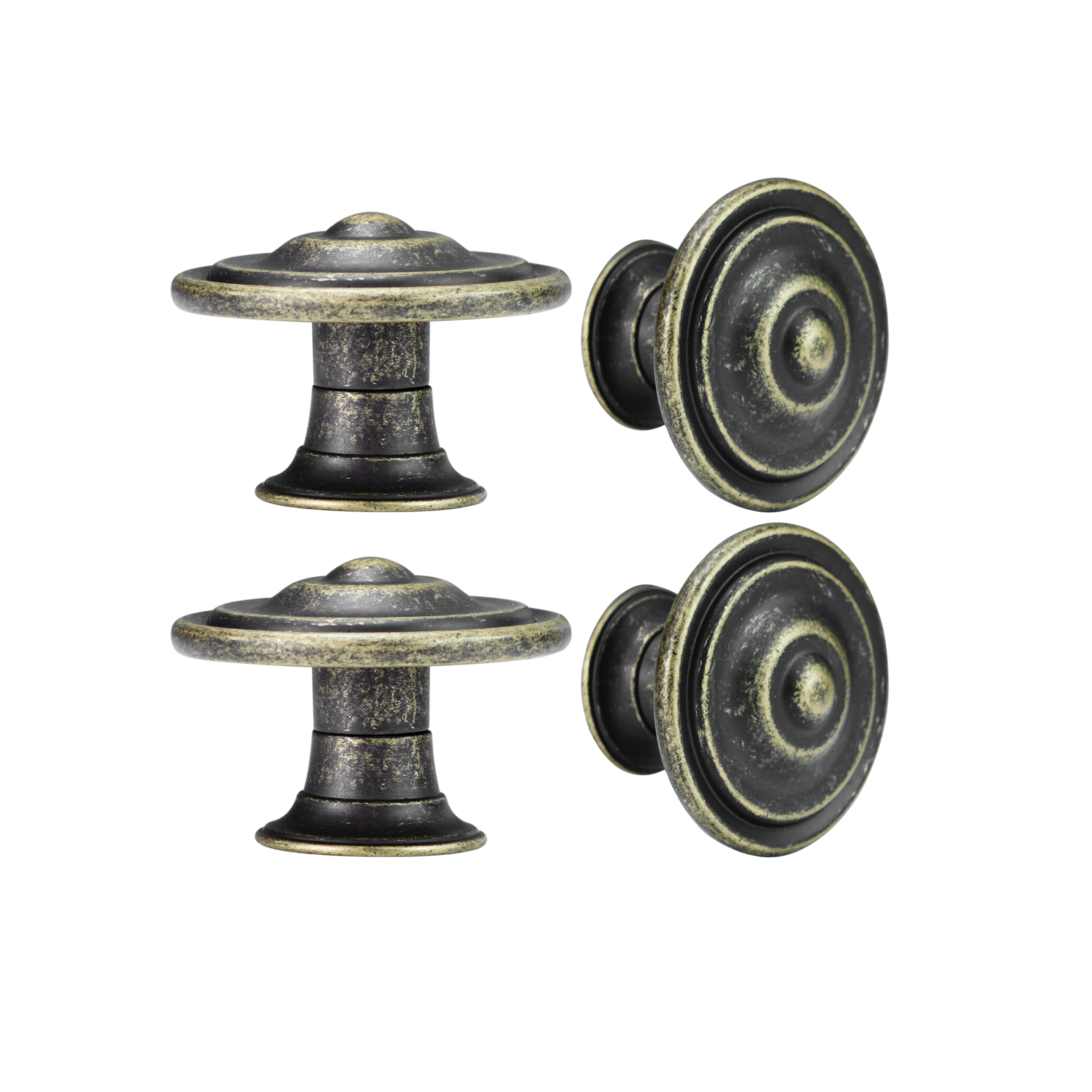 Drado Lot De 4 Boutons De Meubles Ronds En Laiton - Pour | FindTheDeal