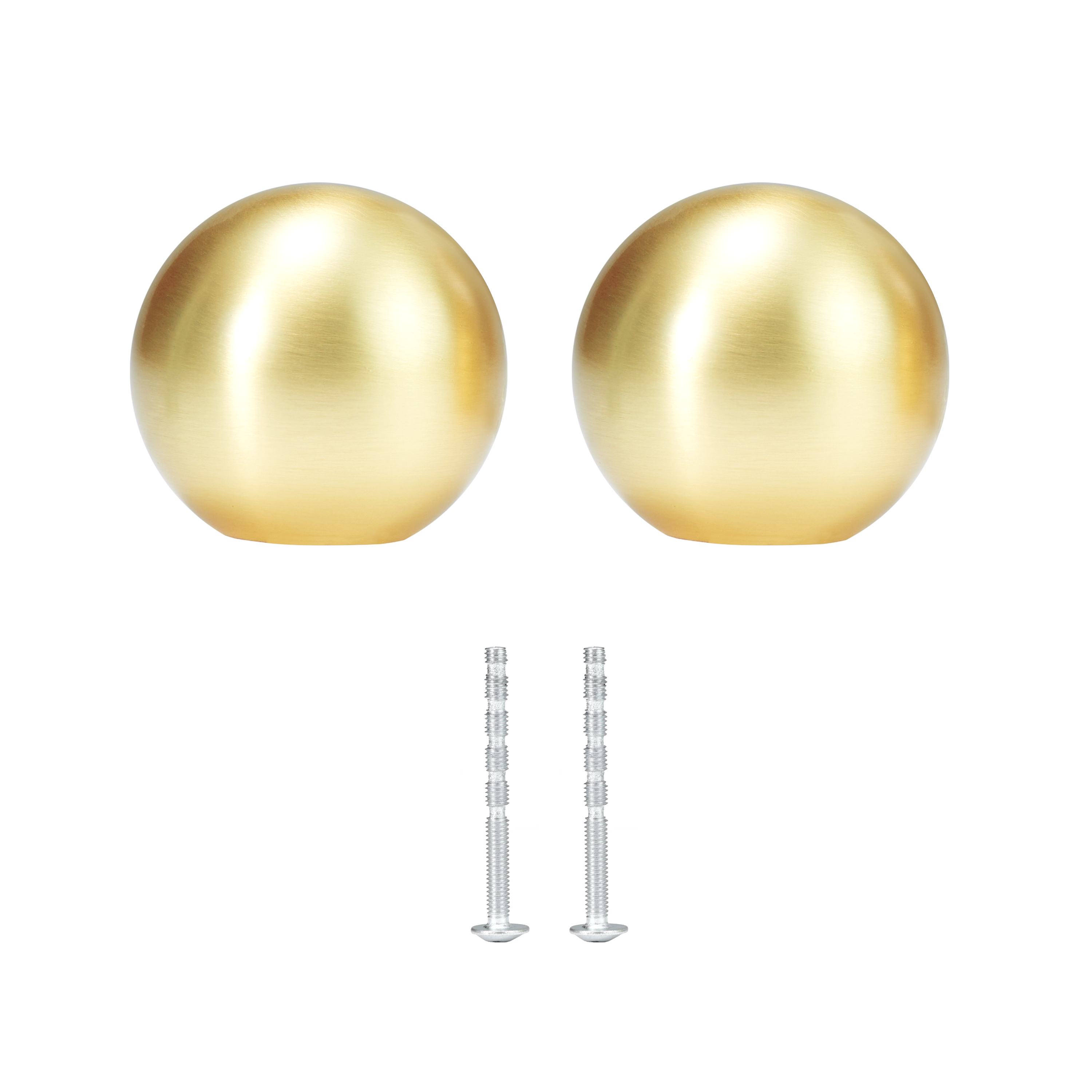 2 Puxadores para móvel redondos zamak escovado latão 30 mm Inspire Paolo - 2