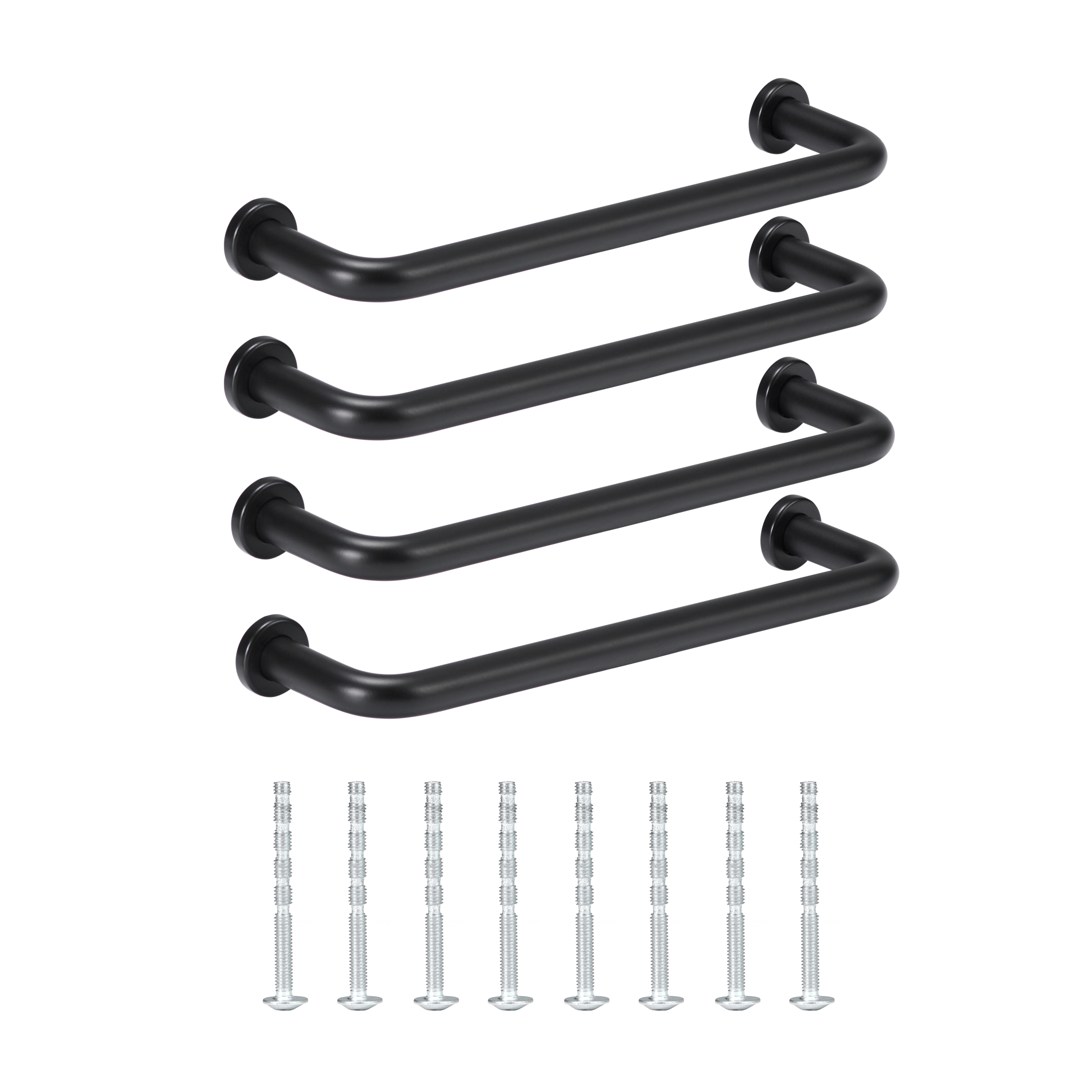 4 Puxadores para móvel asa zamak preto 128 mm Inspire Ines - 2