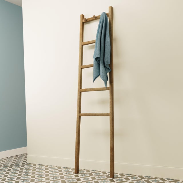 Scala Per Asciugamani In Bambù A 5 Livelli - Portaasciugamani Da Bagno Moderno E Funzionale