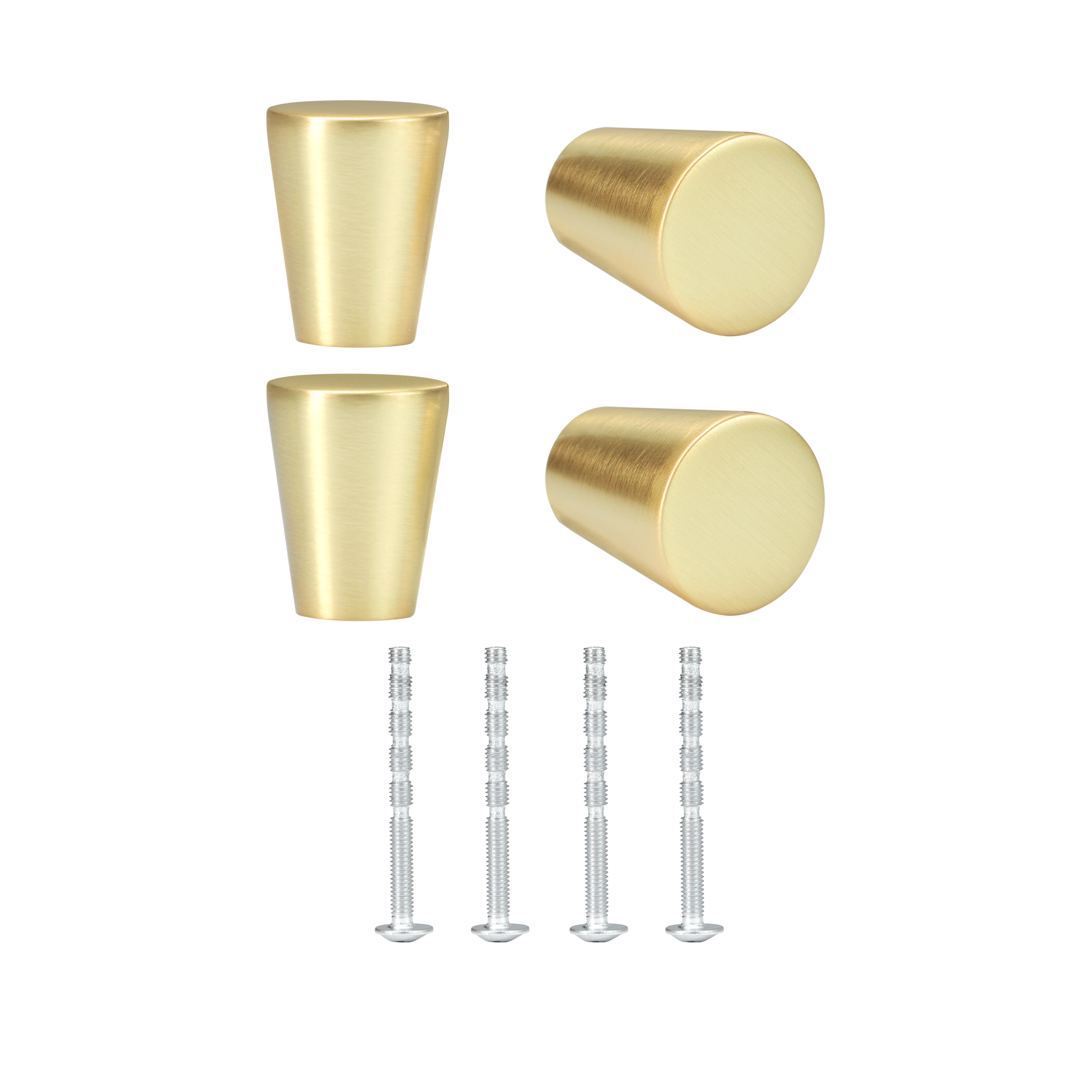 4 Puxadores alumínio escovado latão 19 mm Inspire Lima - 2