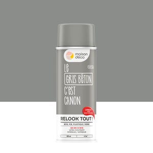 Bombe de peinture Relook tout MAISON DECO béton satiné 400 ml
