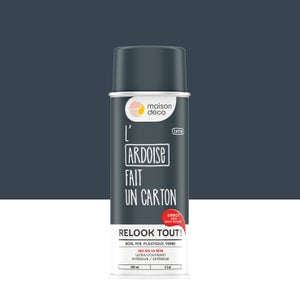 Bombe de peinture Relook tout MAISON DECO ardoise satiné 400 ml