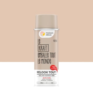 Bombe de peinture Relook tout MAISON DECO kraft satiné 400 ml