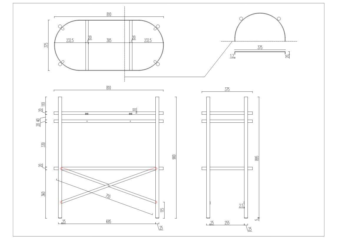 Mobile da bagno a terra sotto lavabo L 55 x H 89.5 x P 37.5 cm nero verniciato, HOMESIGHT ALBA - 10