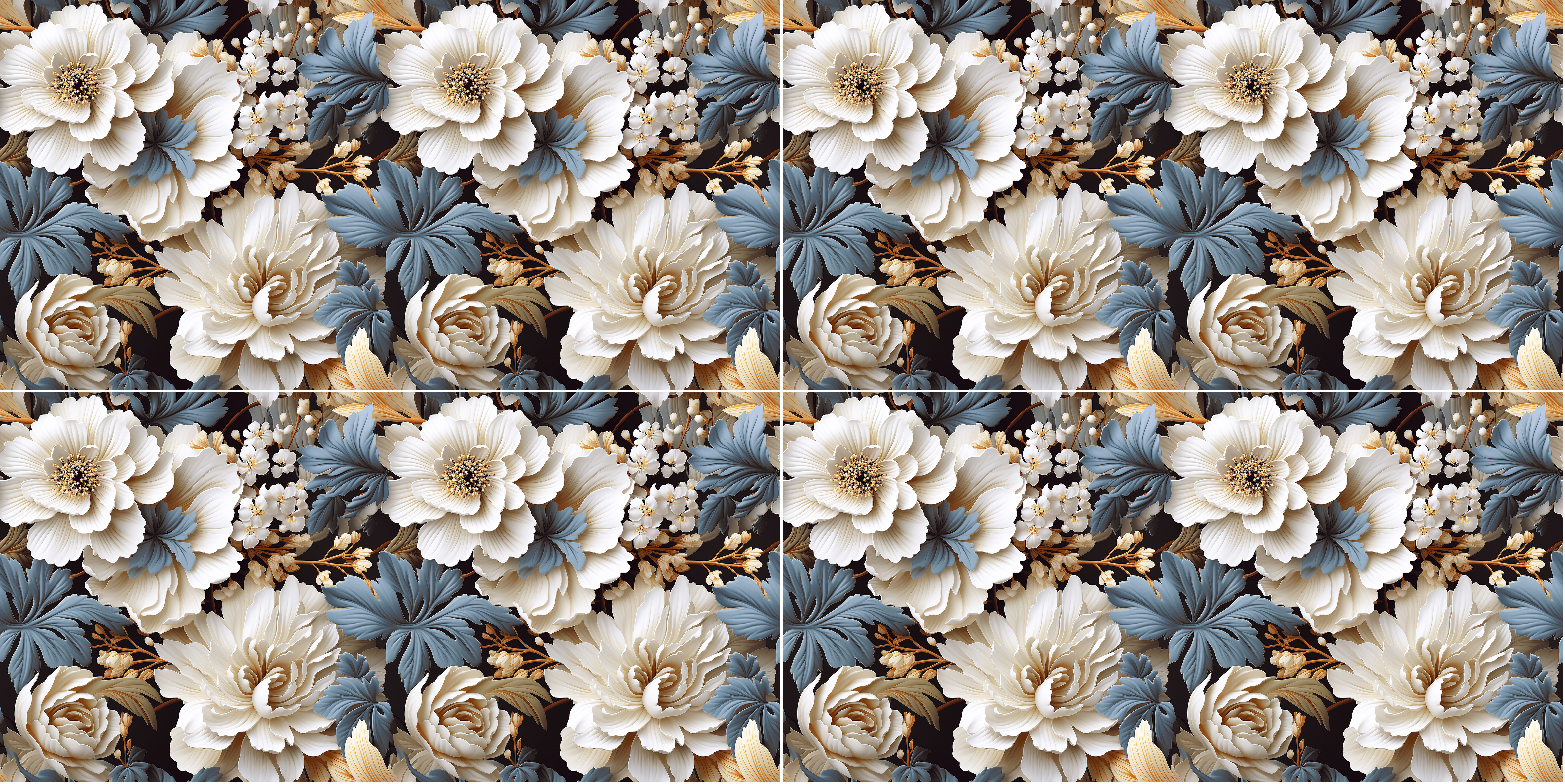 Dekor Flos Peonies Diamond Sparkle 60x120 - 4
