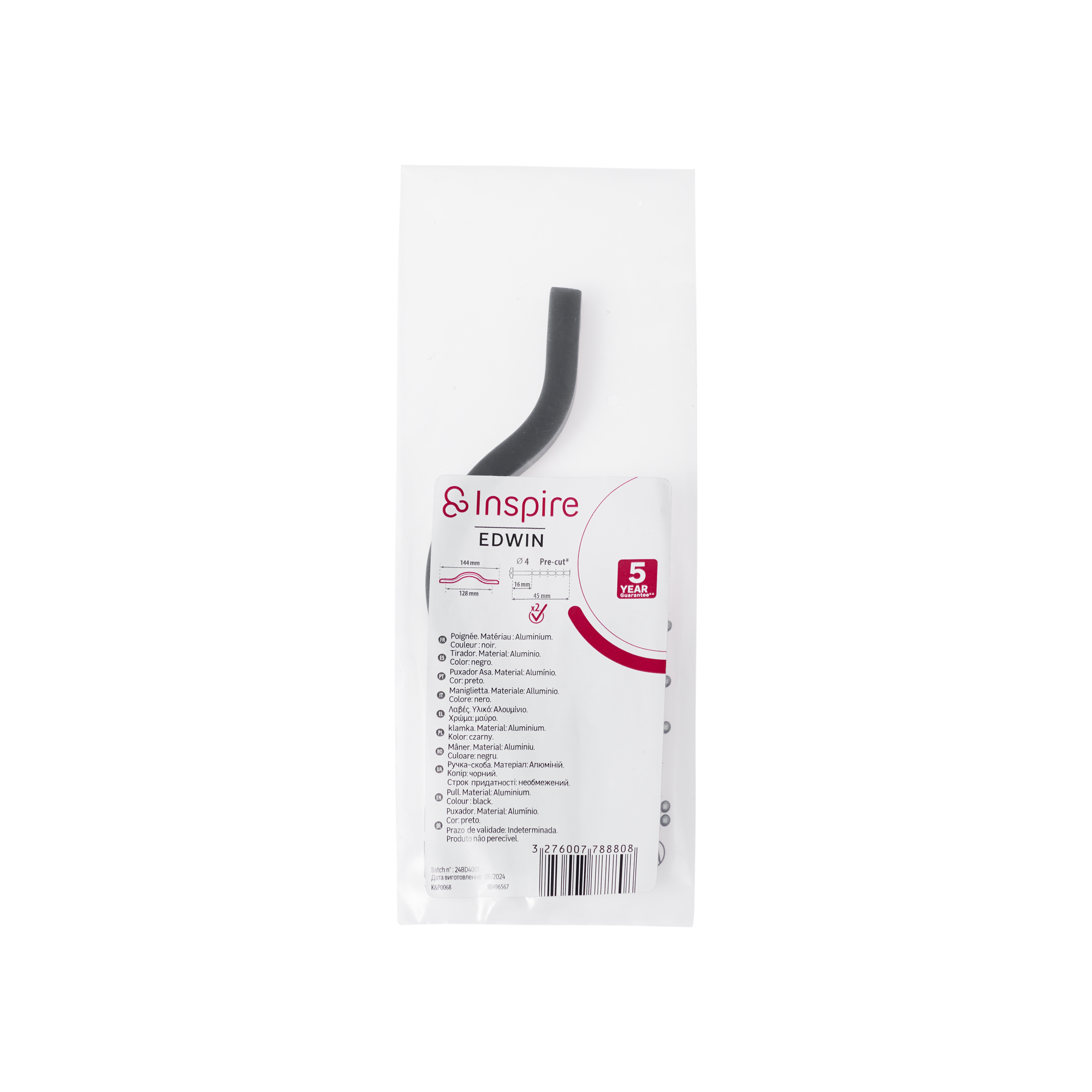 Uchwyt meblowy Edwin M 128 mm czarny mat Inspire - 10