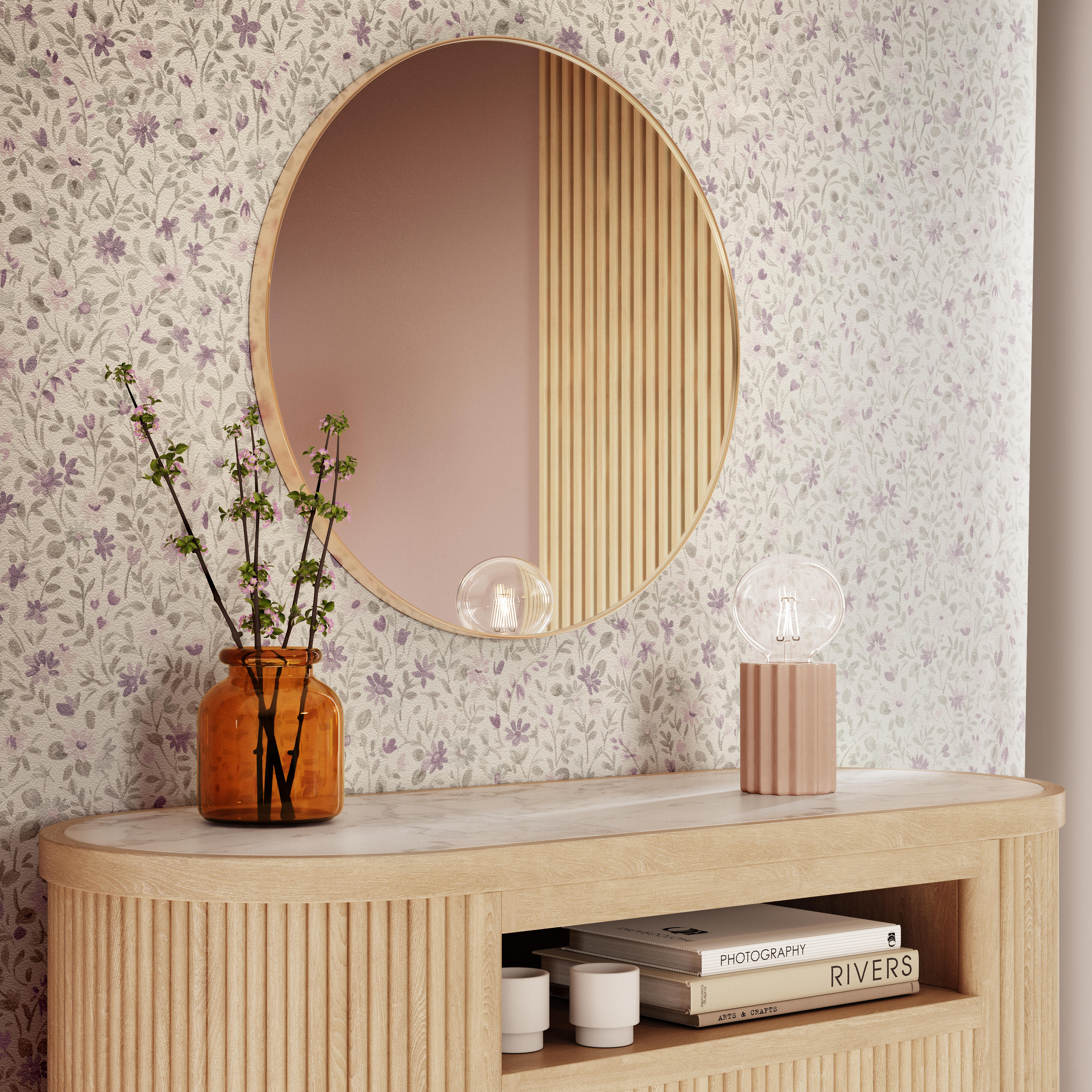 Espelho Inspire glam d60cm dourado - 8