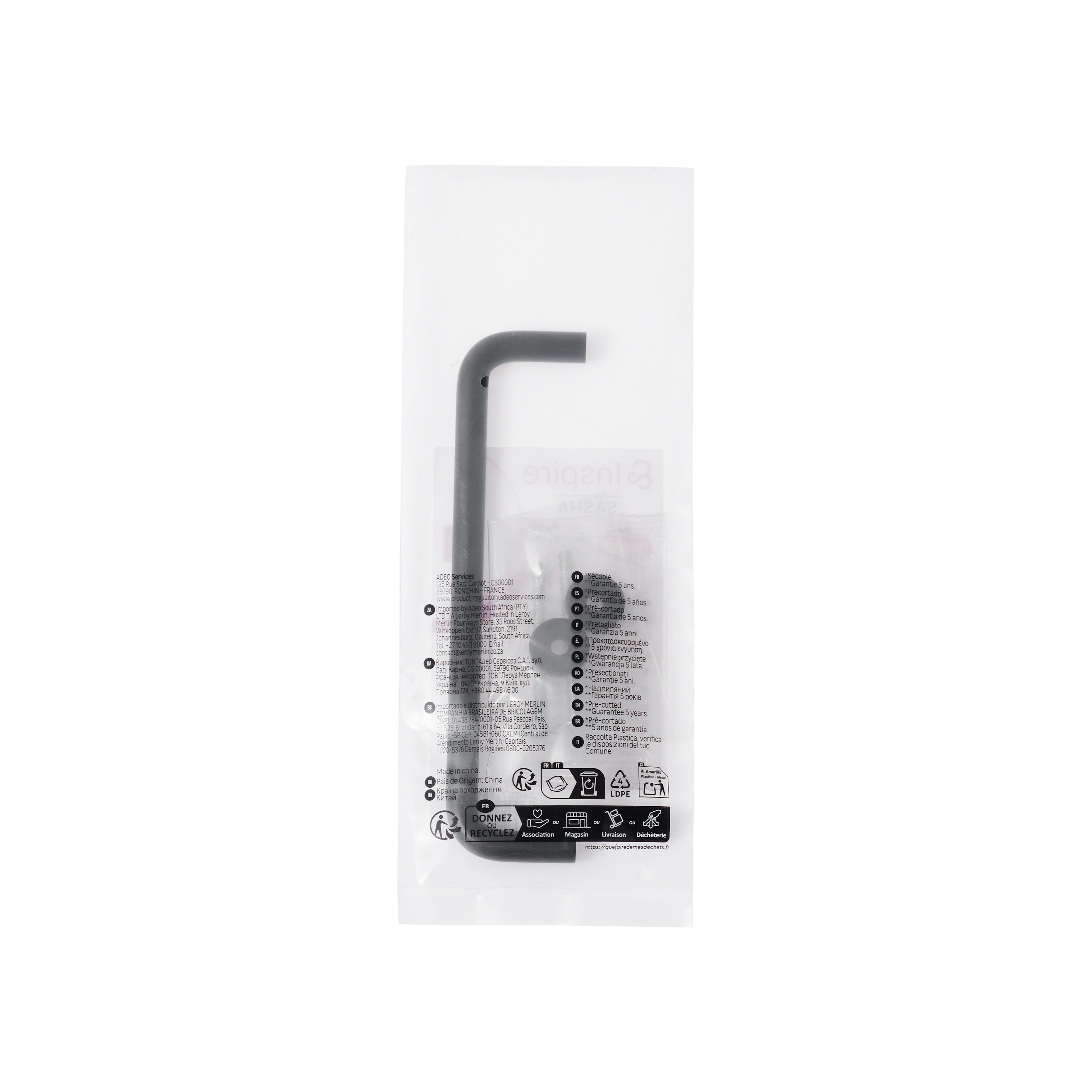 Uchwyt meblowy Sasha 128 mm czarny matowy Inspire - 7