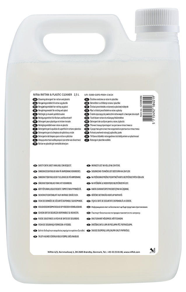 Détergent pour plastique NILFISK 2.5 l - 5