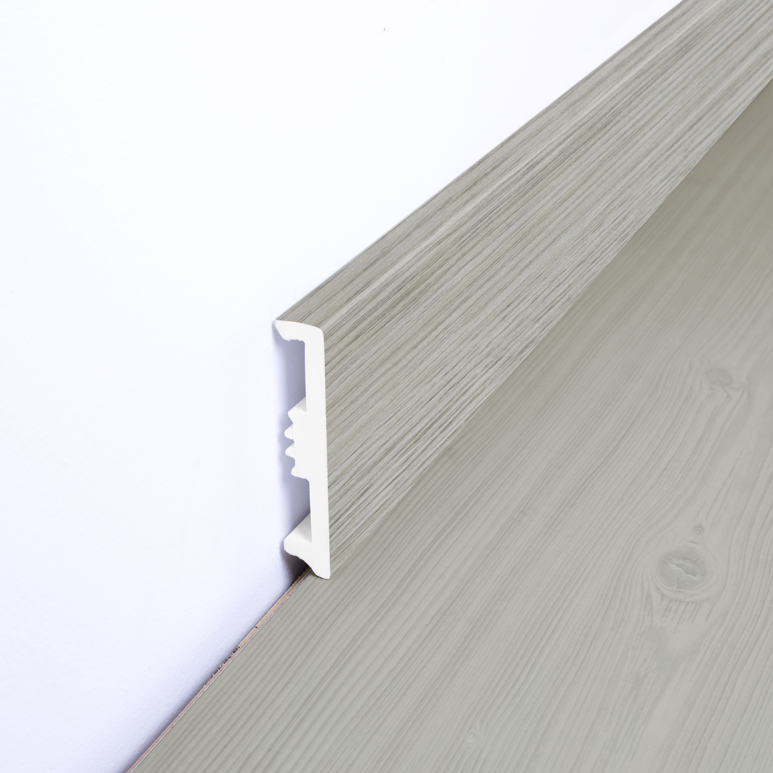 Rodapé poliestireno cinza 15x70x2400 mm Artens - 3