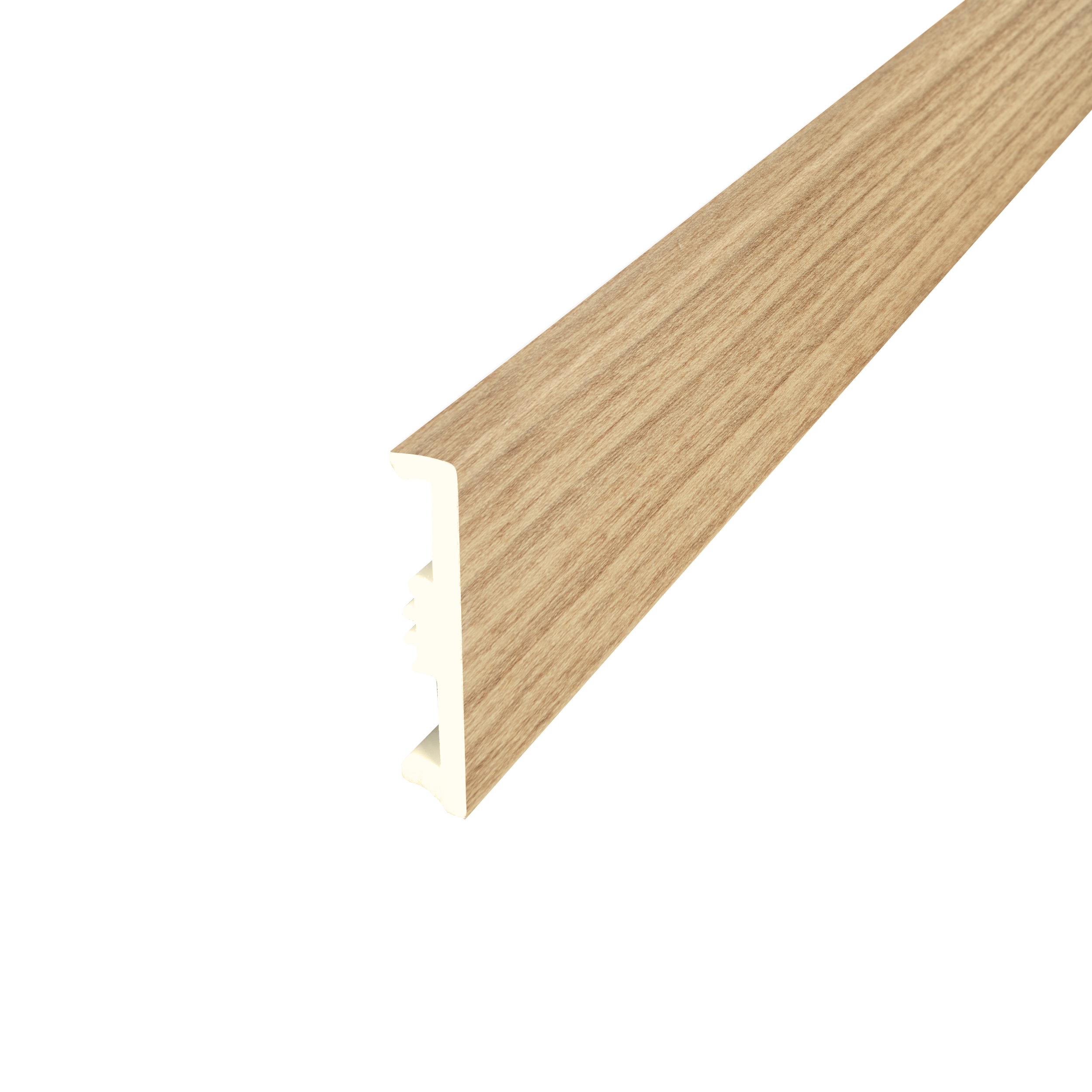 Rodapié de poliestireno artens h2o color marrón nat348 de 80x15x2400mm