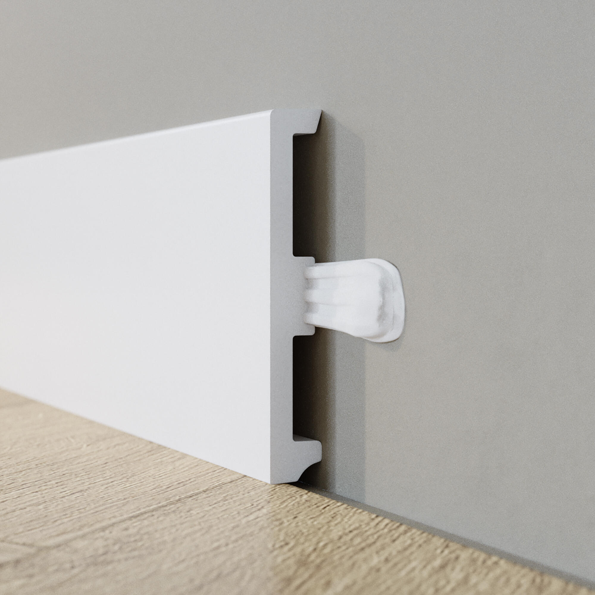 Rodapié  de poliestireno de 220x10cm blanco STIQ XL 110 WHITE ARTENS - 3