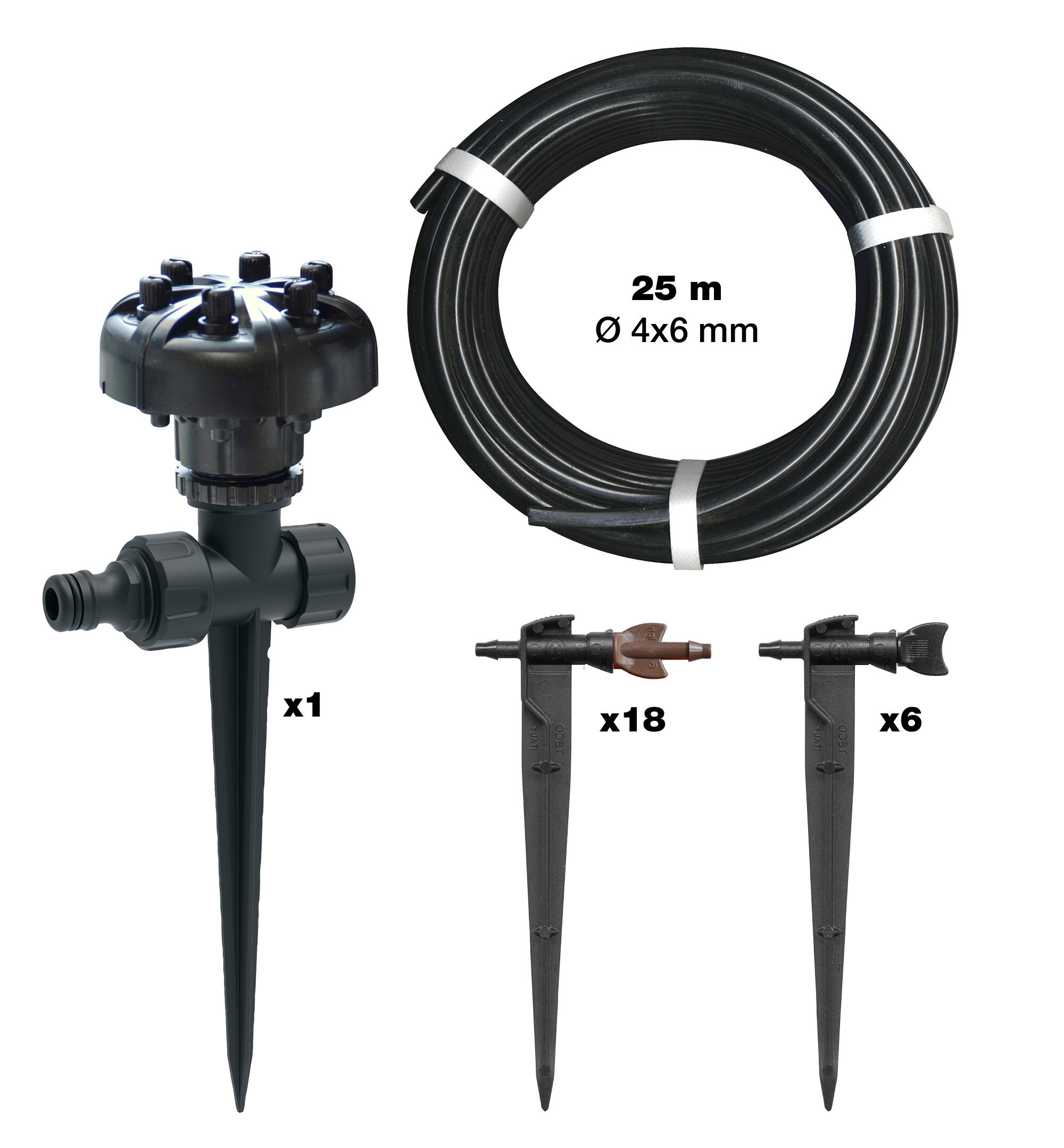 Kit de riego por goteo jardibric indicado para huerto