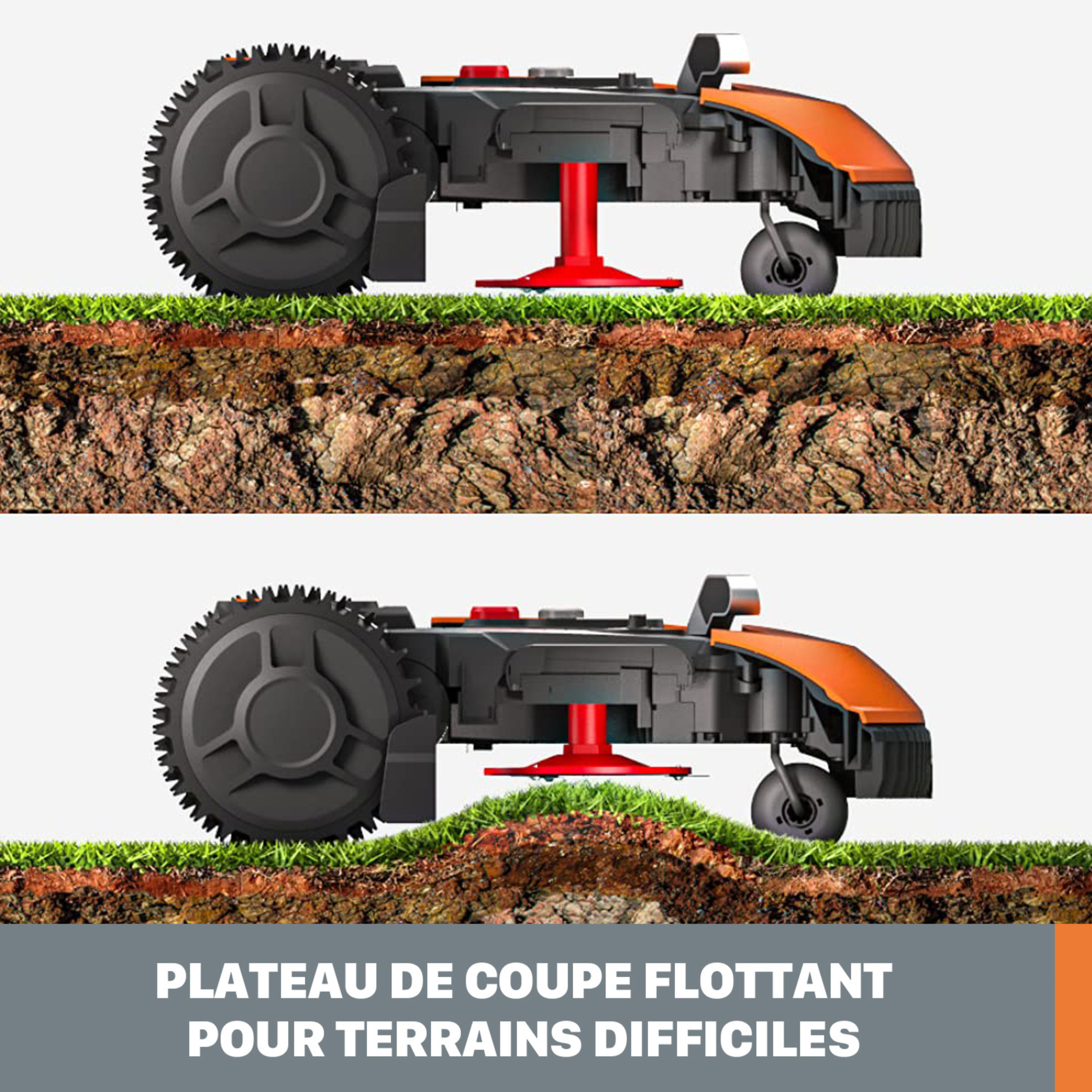 Robot tondeuse connecté WORX LANDROID PLUS - Jusqu'à 600m² - WR166E - 6