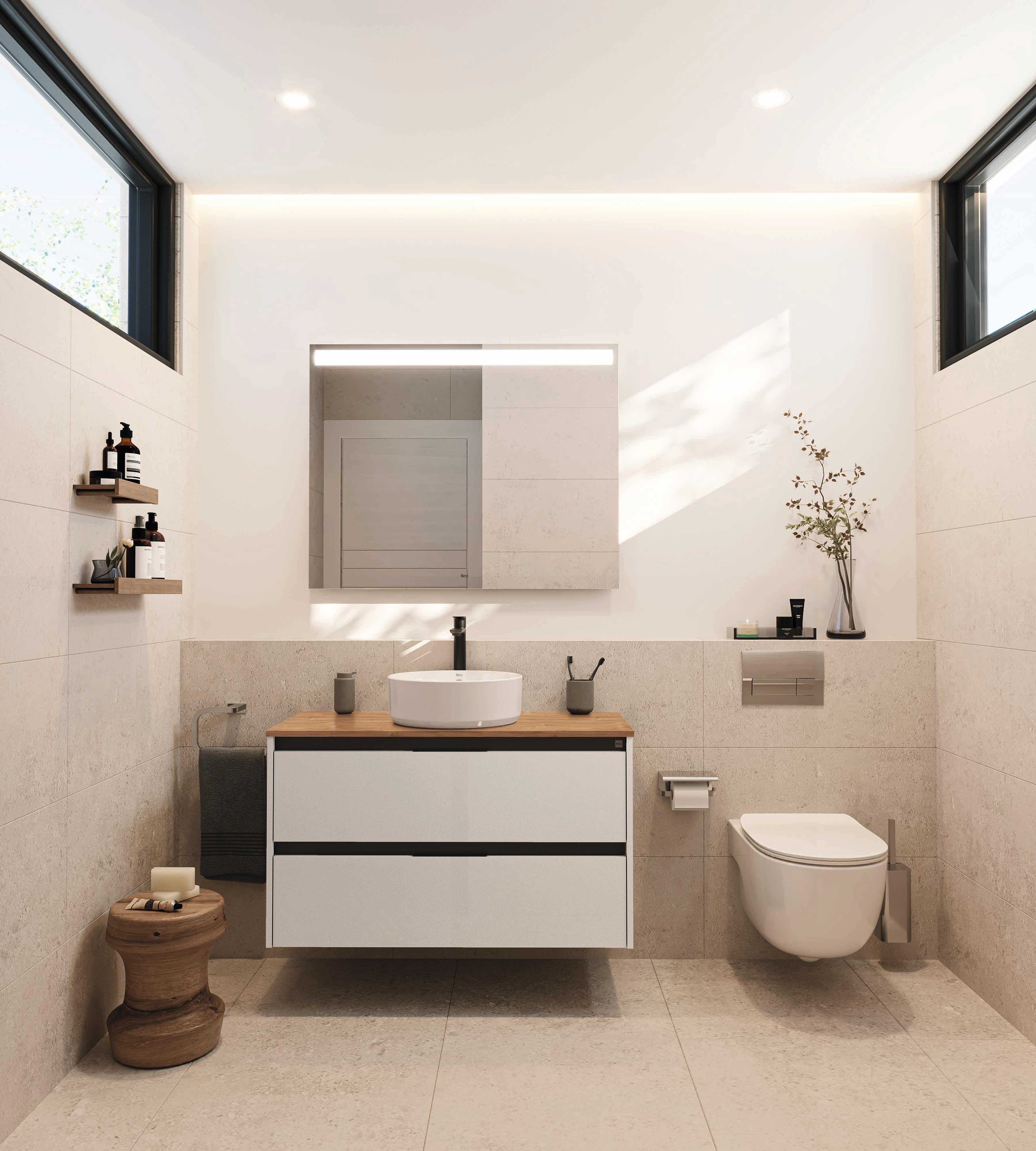 Mueble de baño con lavabo alpine blanco 80x46 cm