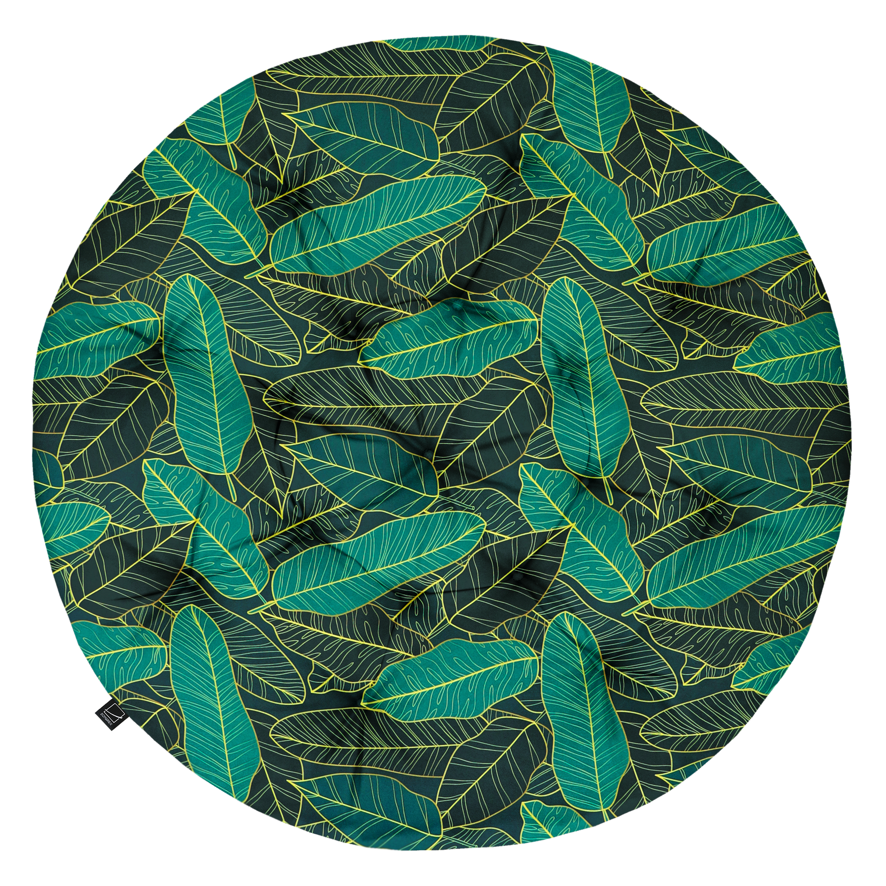 Poduszka na fotel ogrodowy Lana Brasil XXL 130 cm zielona w liście Domarex