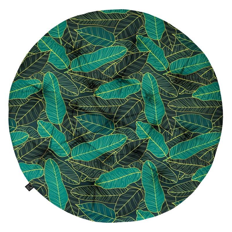 Poduszka na fotel ogrodowy Lana Brasil XXL 130 cm zielona w liście Domarex