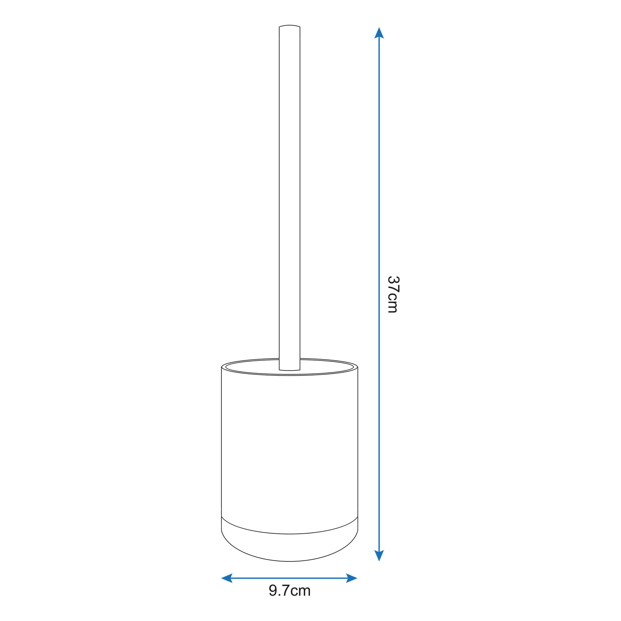 Escobillero Blok negro mate - 2