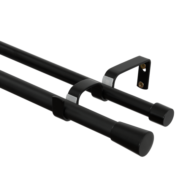 Karnisz Eris 240 cm podwójny czarny mat 19/16 mm Inspire
