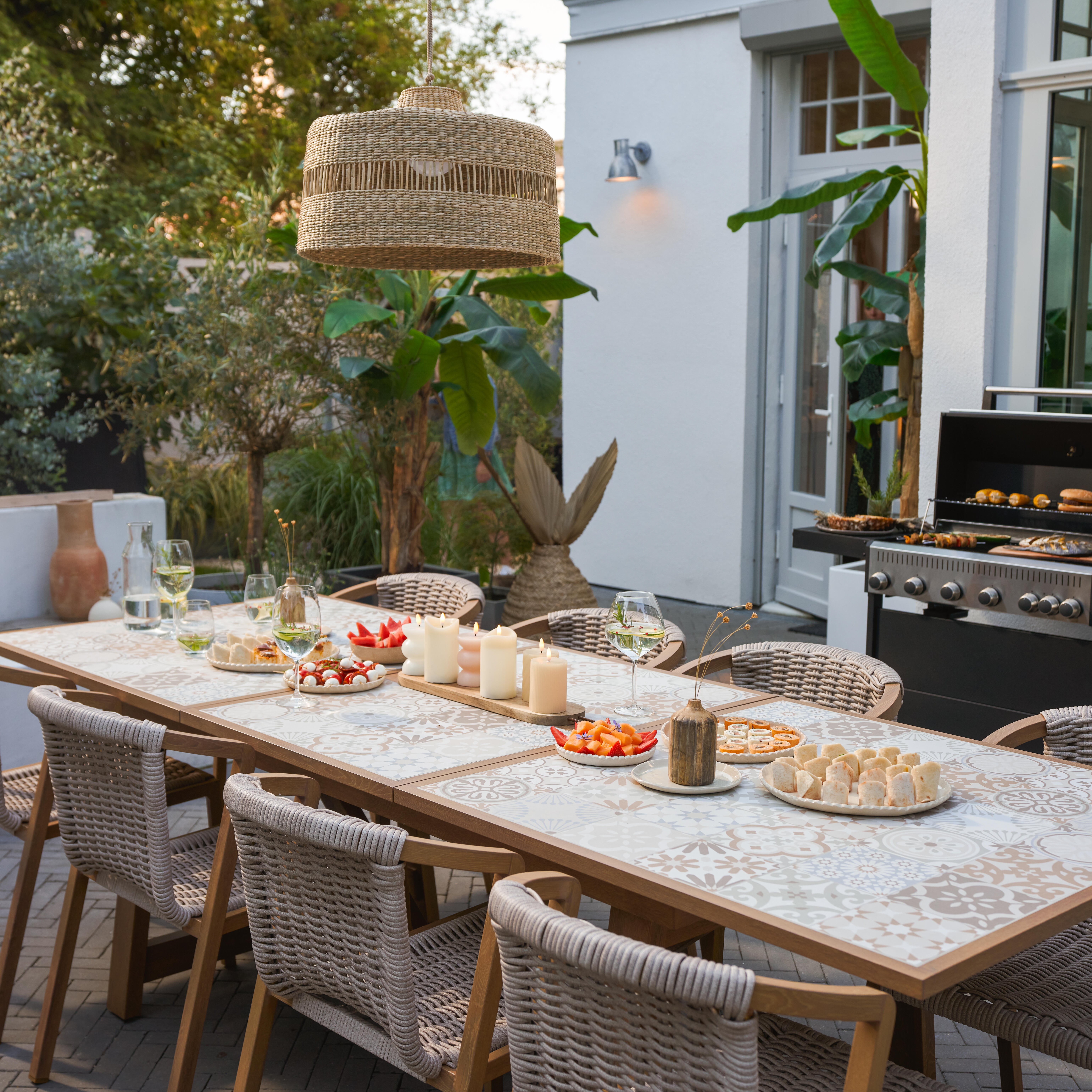 Krzesło ogrodowe Gaia brązowo-beżowe aluminiowe Naterial - 9