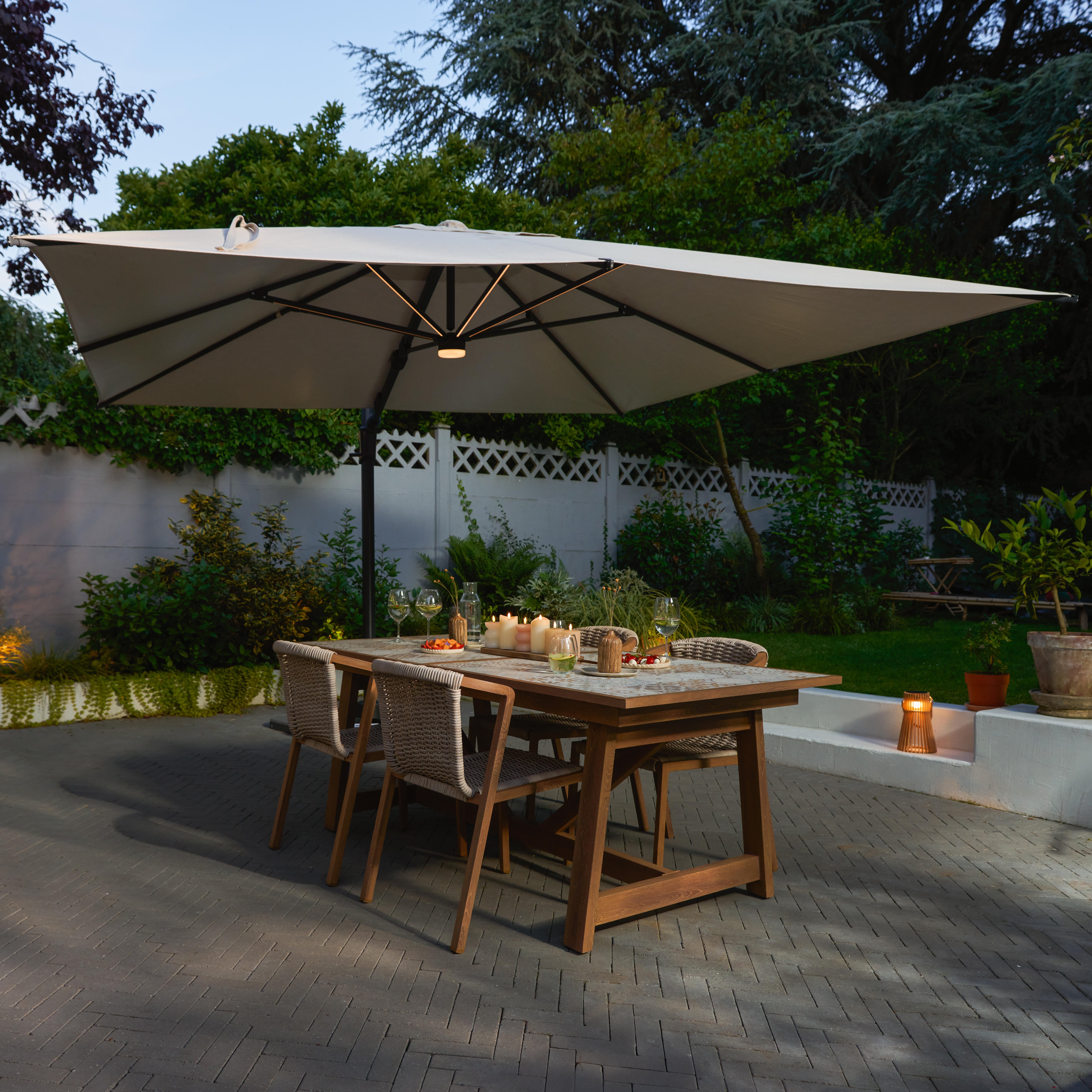 Sedia da giardino in alluminio Gaia NATERIAL, seduta in rattan sintetico tortora - 20