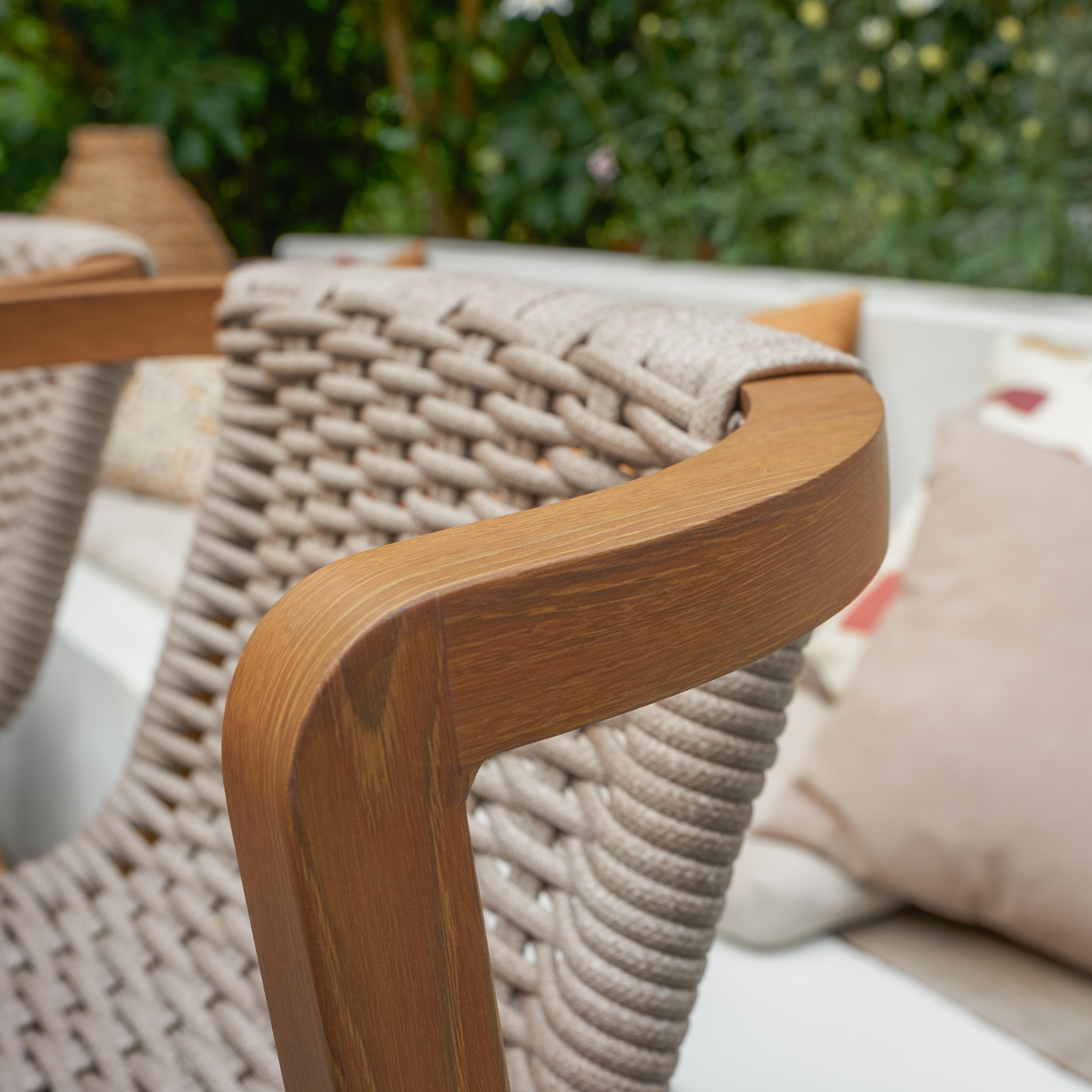 Chaise haute NATERIAL Gaia en aluminium et résine effet naturel - 9