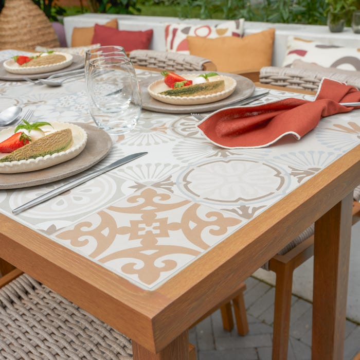 Mesa de jardín de comedor de aluminio Gaia 