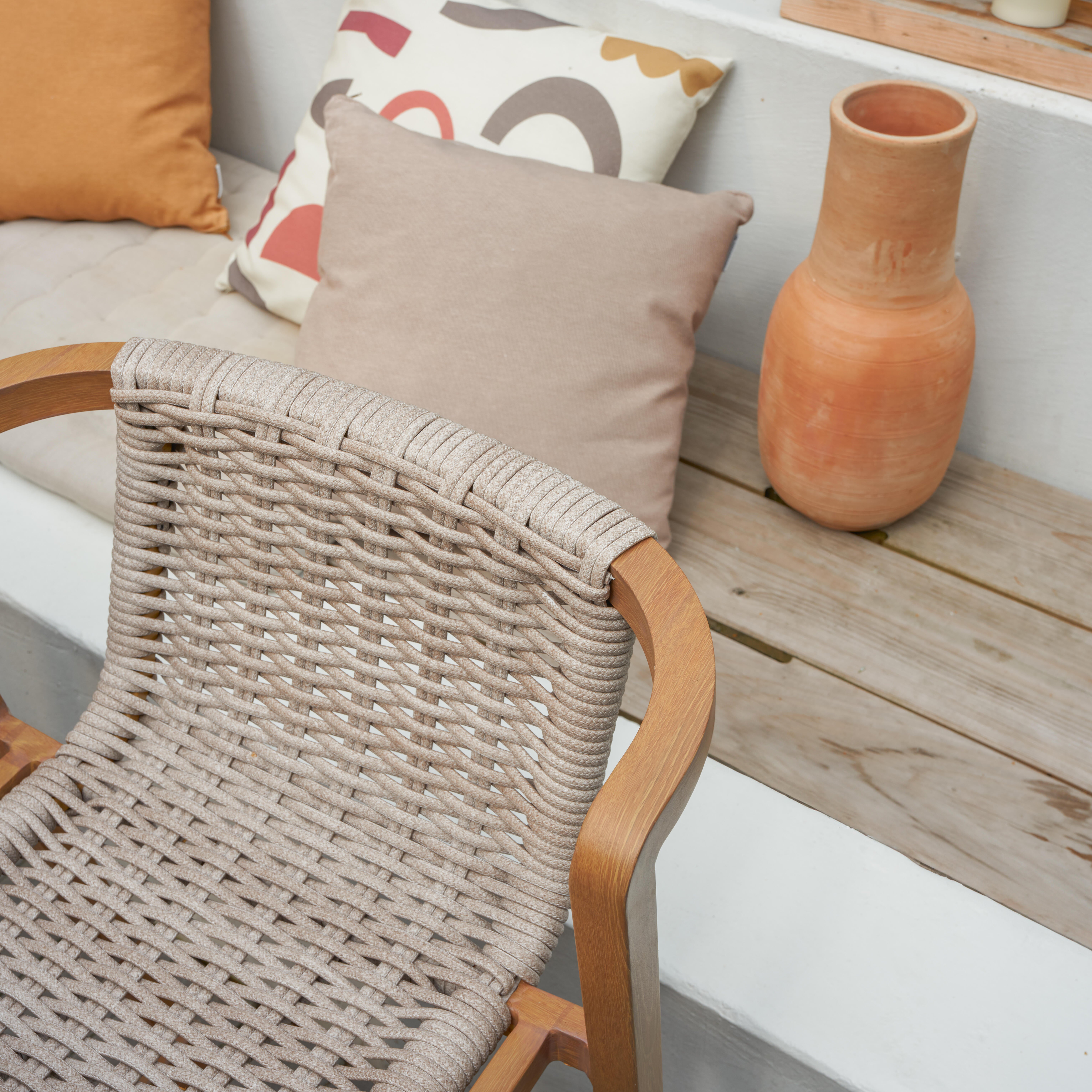 Chaise haute NATERIAL Gaia en aluminium et résine effet naturel - 16