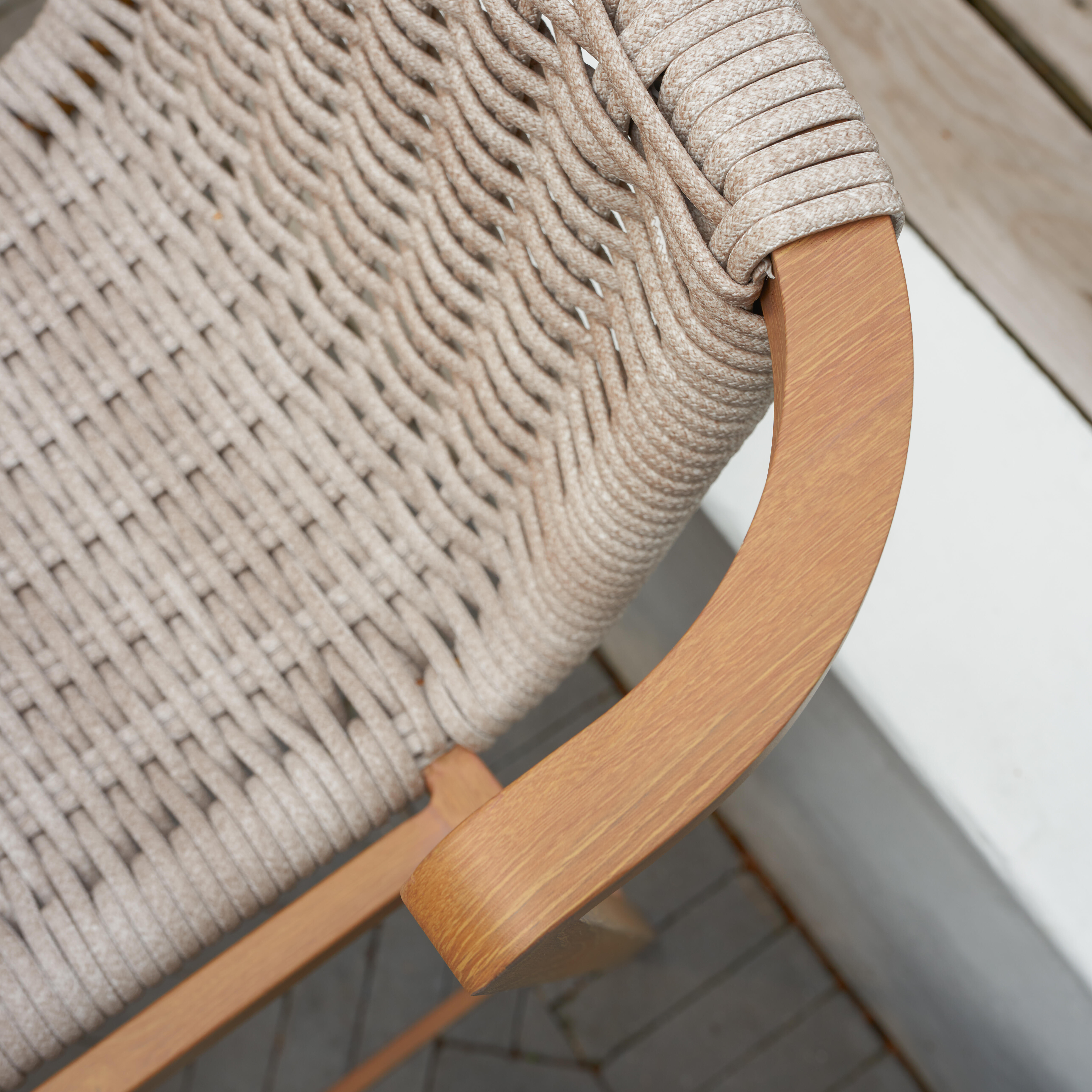 Chaise haute NATERIAL Gaia en aluminium et résine effet naturel - 15