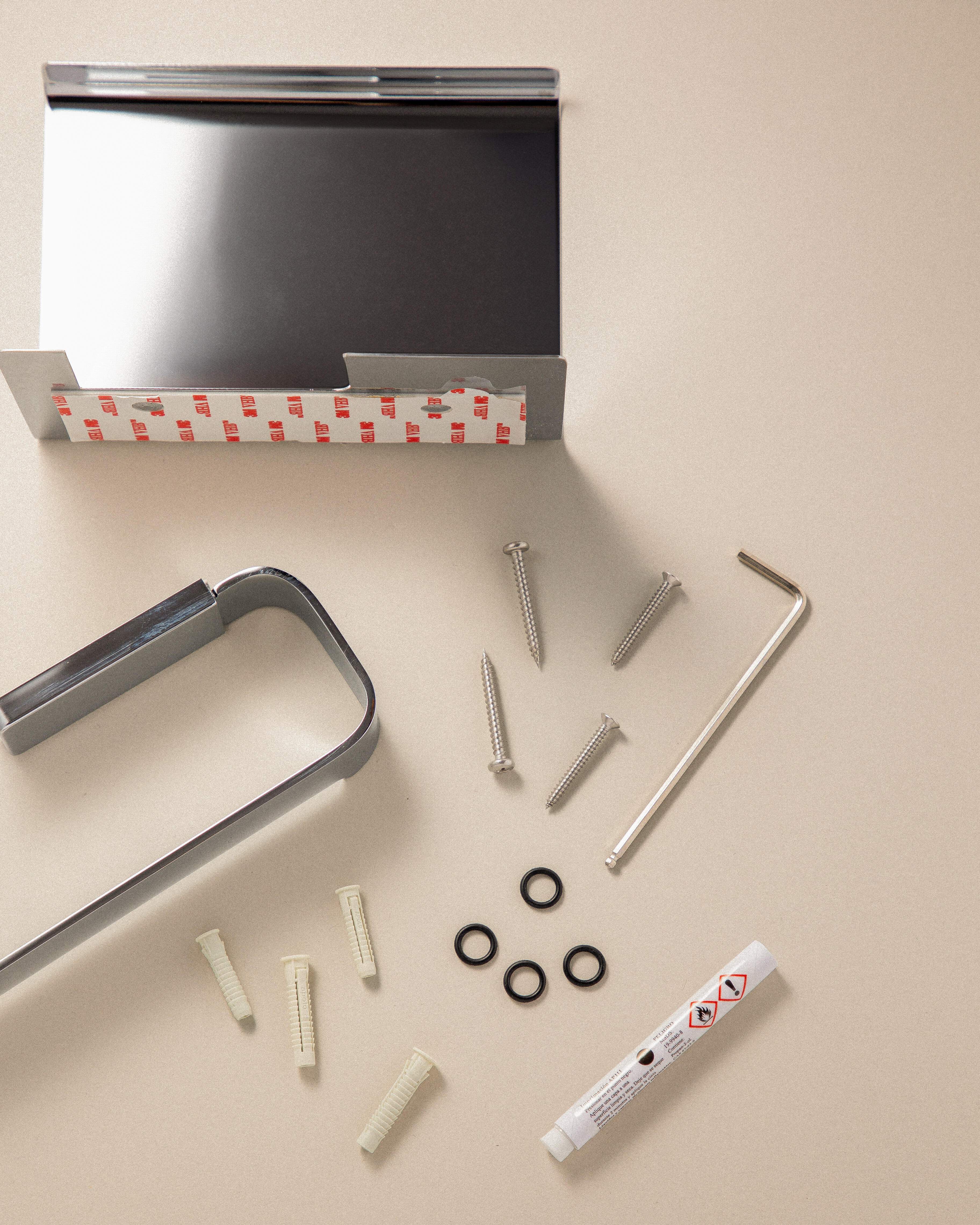 Portarrollos de papel higiénico Line cromo adhesivo o para atornillar - 7