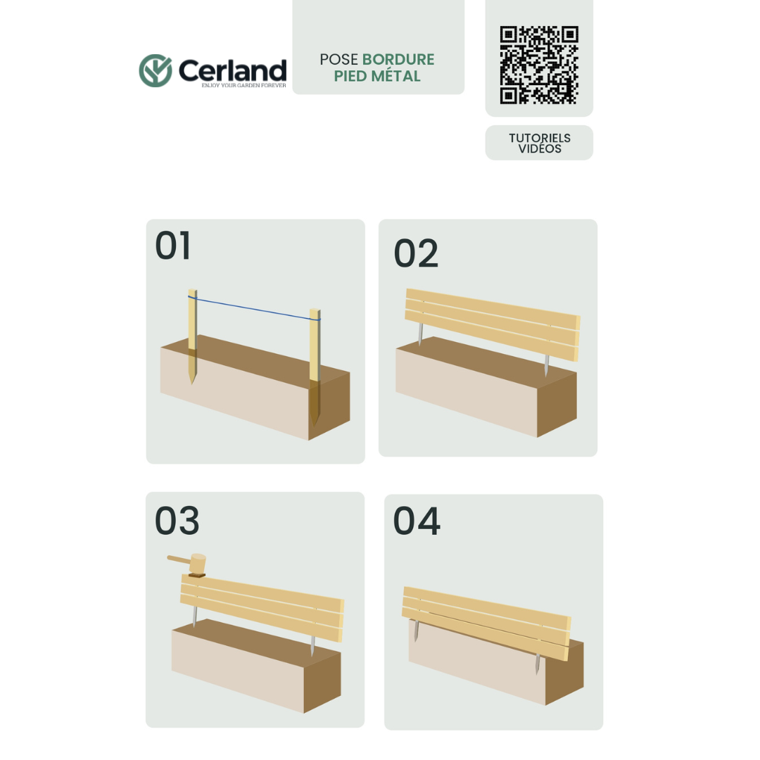 Bordure à planter bois Hakéa, CERLAND, H.30 x L.80 cm - 5