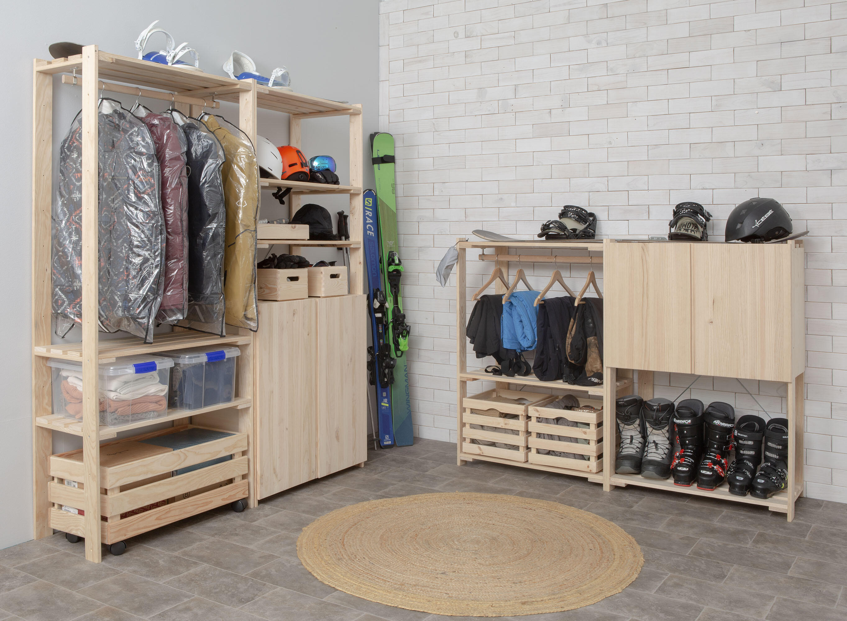 Estantería de madera en bruto con 5 baldas ASTIGARRAGA carga máxima 375 kg 174.5x76.5x38.5cm - 7