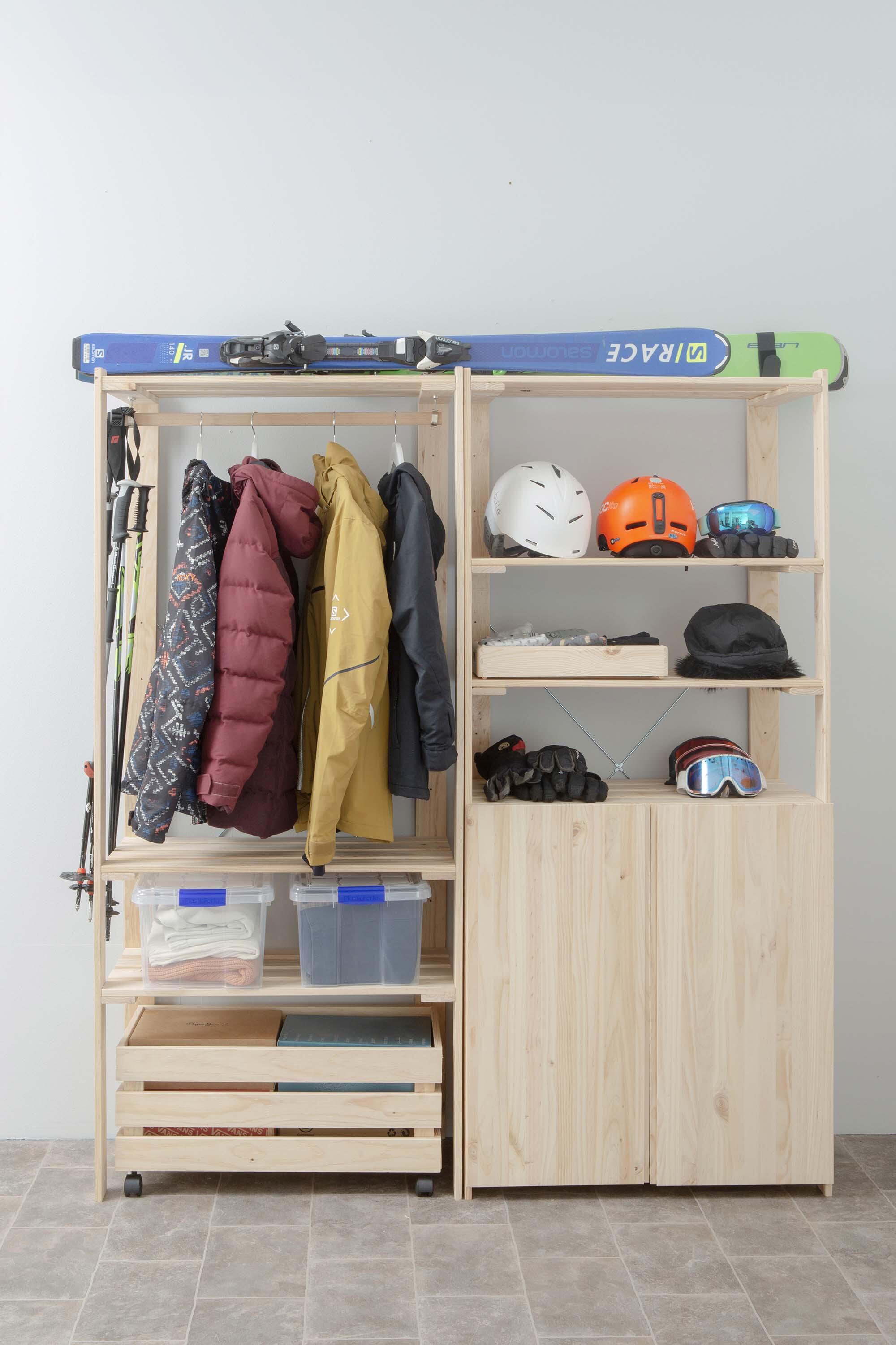 Estantería de madera en bruto con 5 baldas ASTIGARRAGA carga máxima 375 kg 174.5x76.5x38.5cm - 6