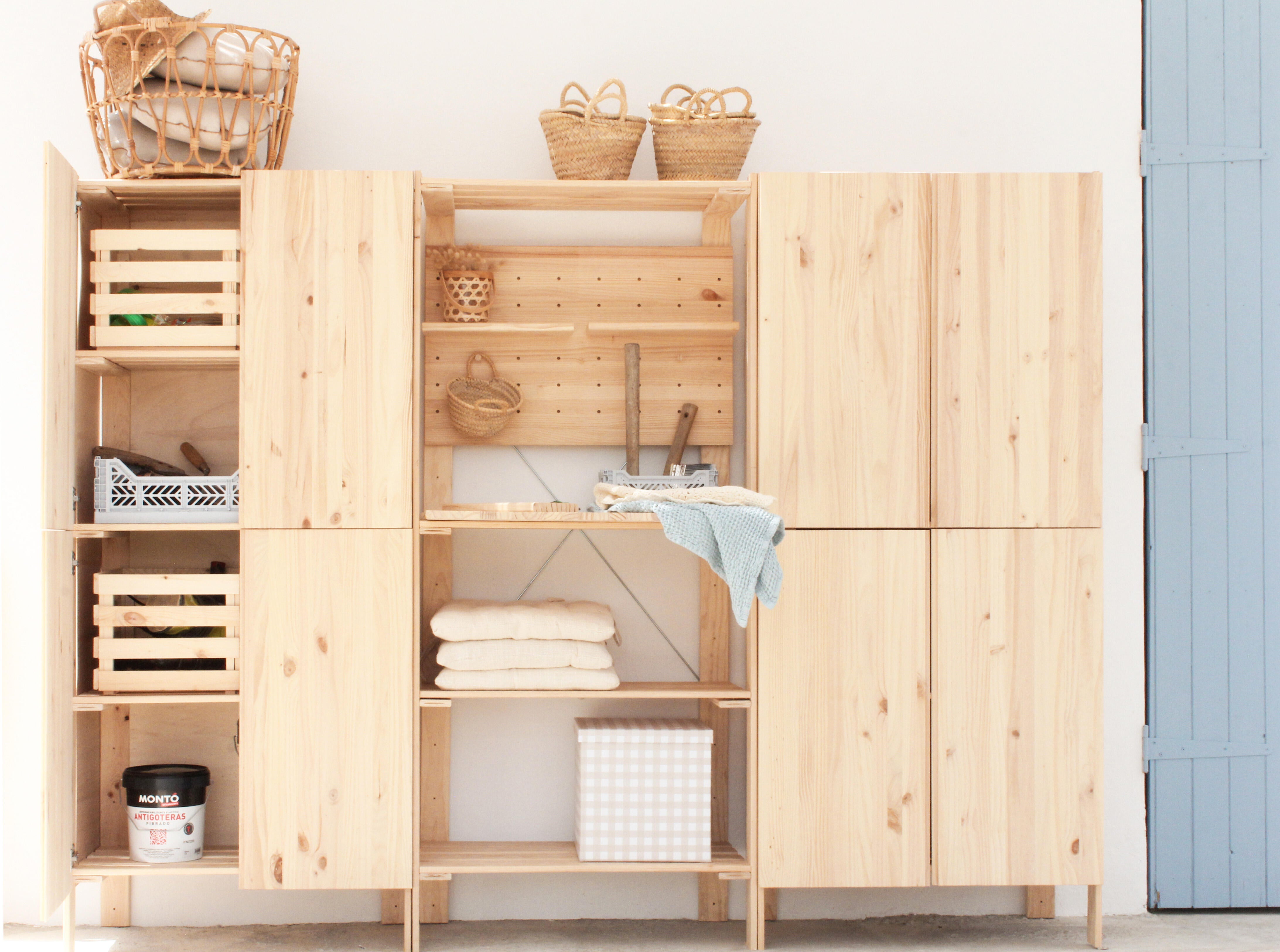 Estantería de madera en bruto con 5 baldas ASTIGARRAGA carga máxima 375 kg 174.5x76.5x38.5cm - 3