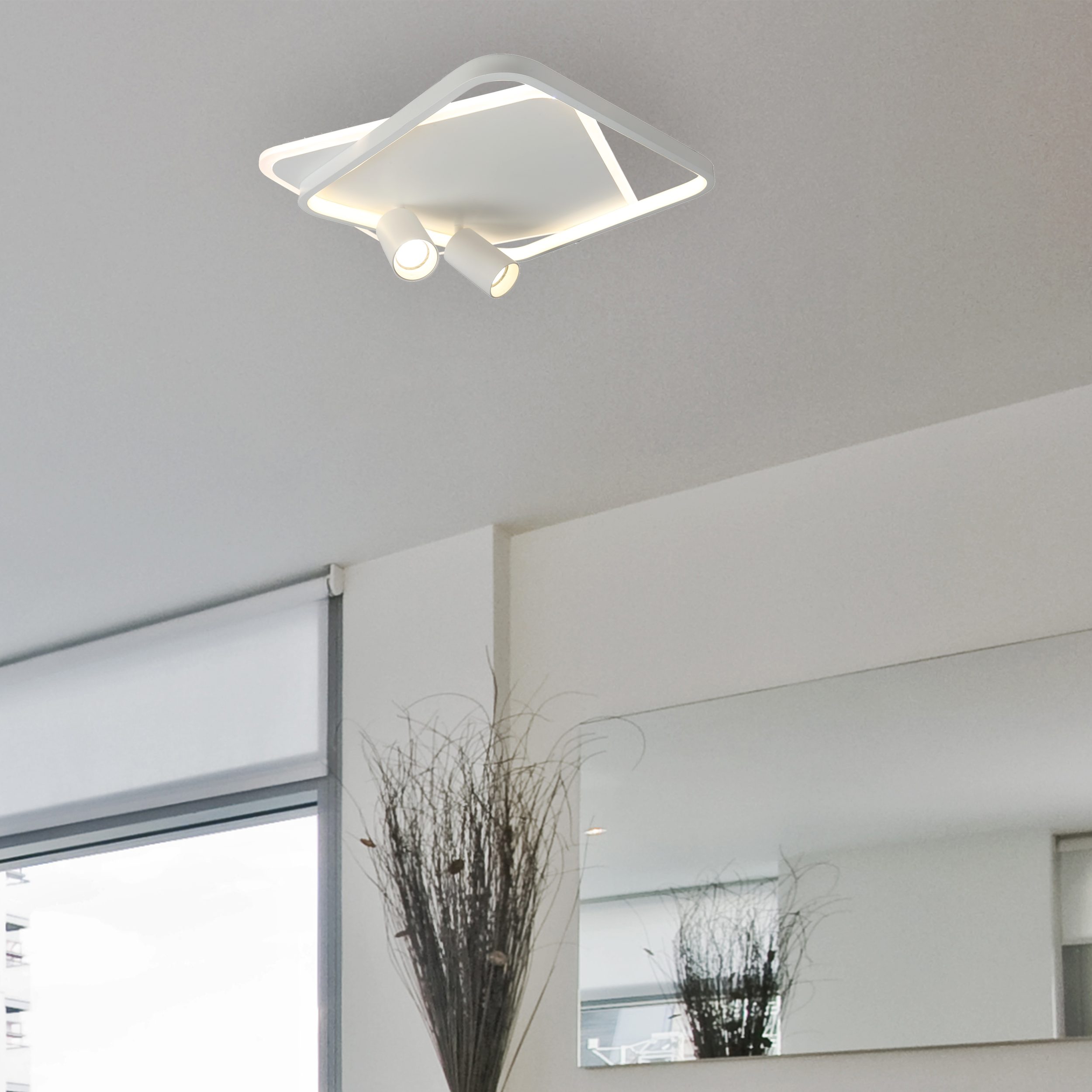 Foco LED blanco Parma orientable 2300 lm 45.5 cm | Leroy Merlin