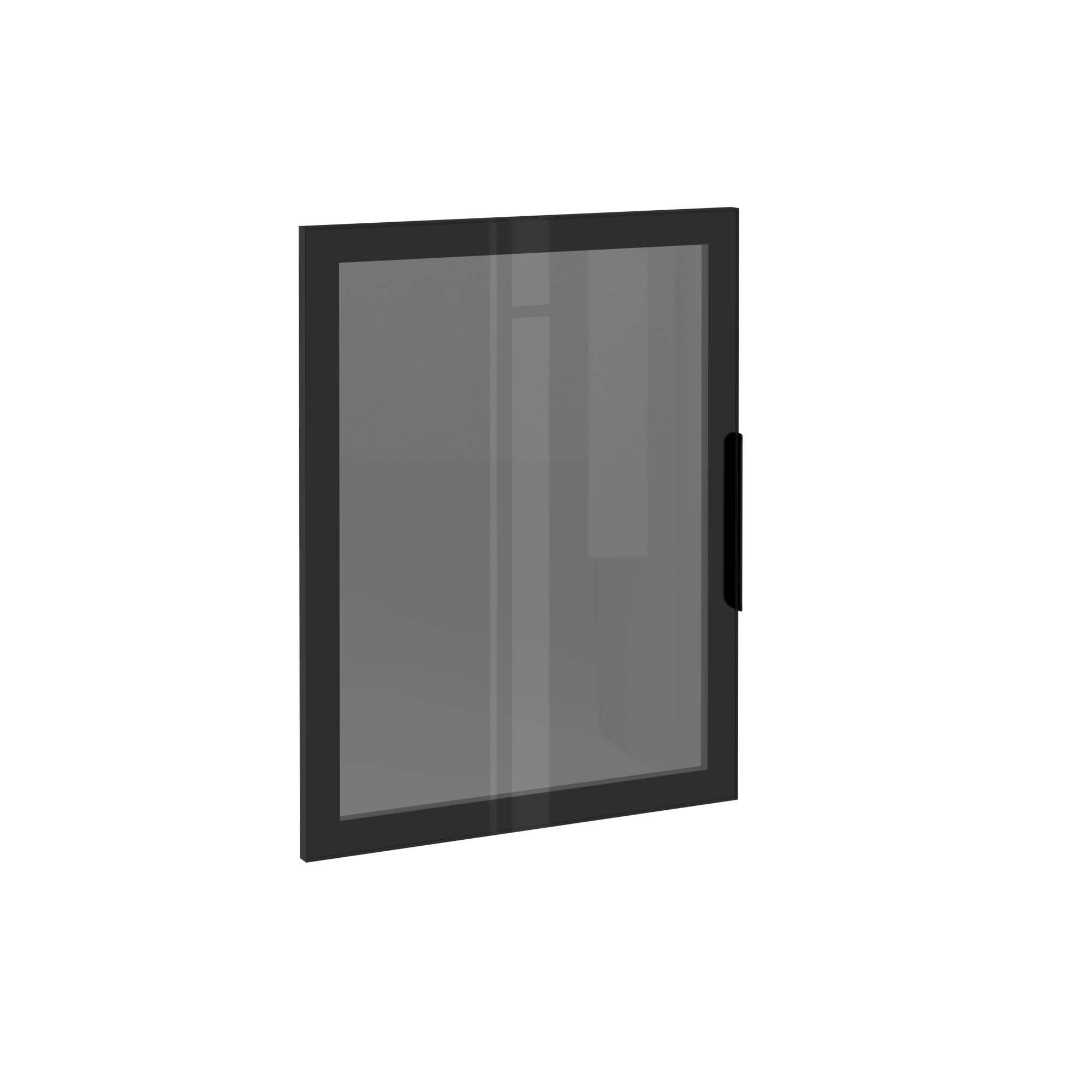 Puerta de cocina vitrina samara negro h 76.8 x l 60 cm