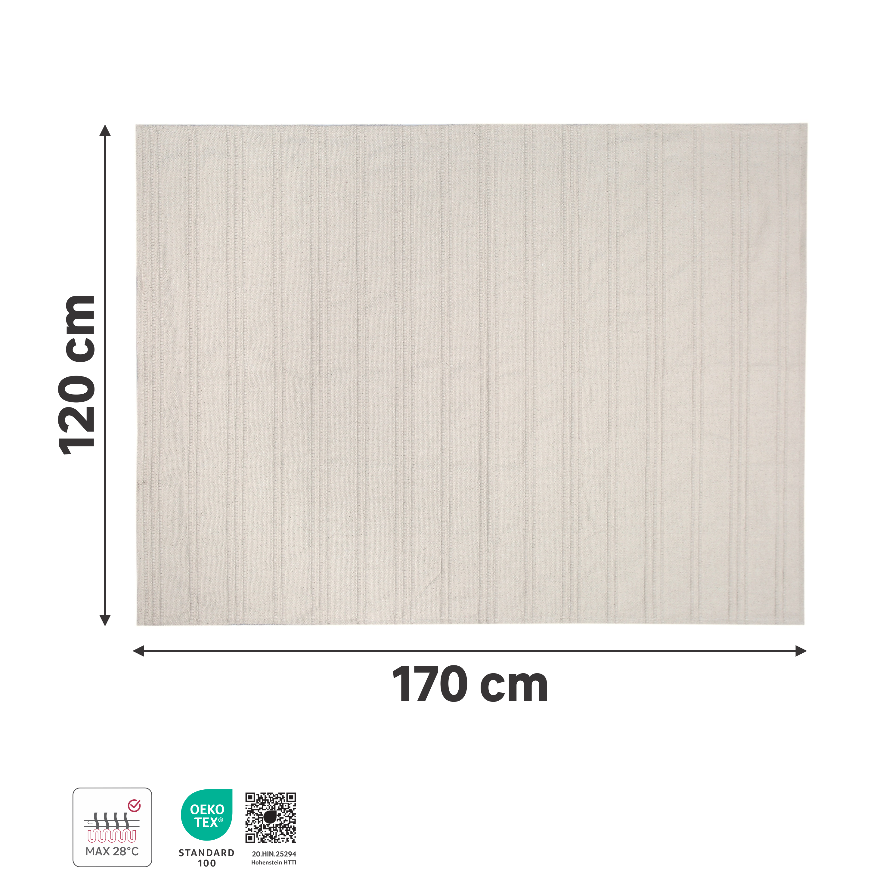 Tapis intérieur coton uni Cotty, l.120 x L.170 cm - 6
