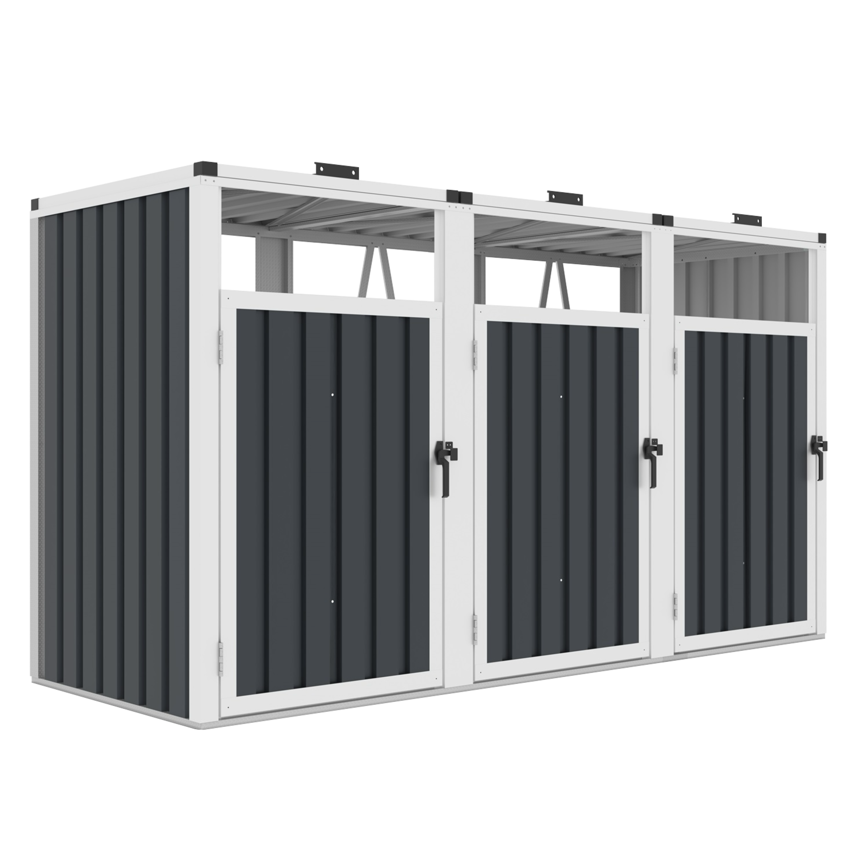 Wiata śmietnikowa potrójna 219x121x82 cm Holly Corciano