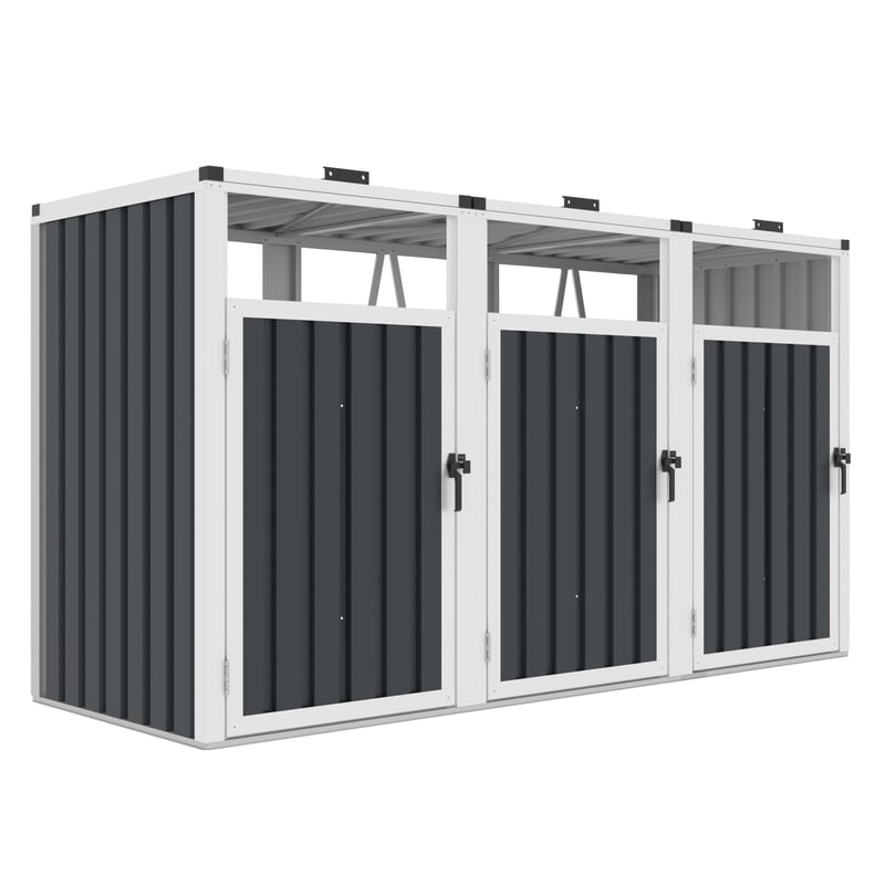 Wiata śmietnikowa potrójna 219x121x82 cm Holly Corciano