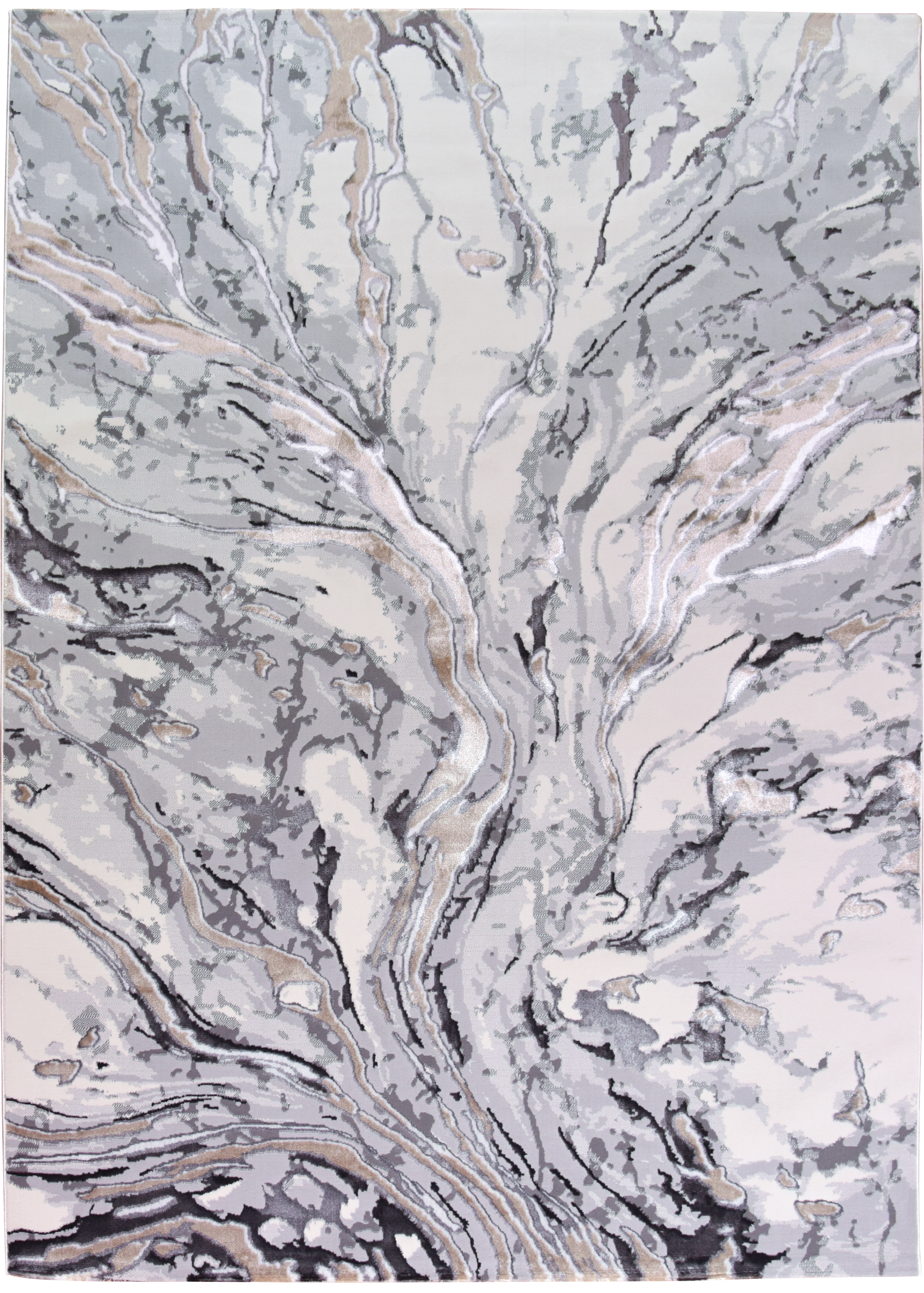 Alfombra poliéster pelo medio marne 37/017 geométrico gris 240x340cm