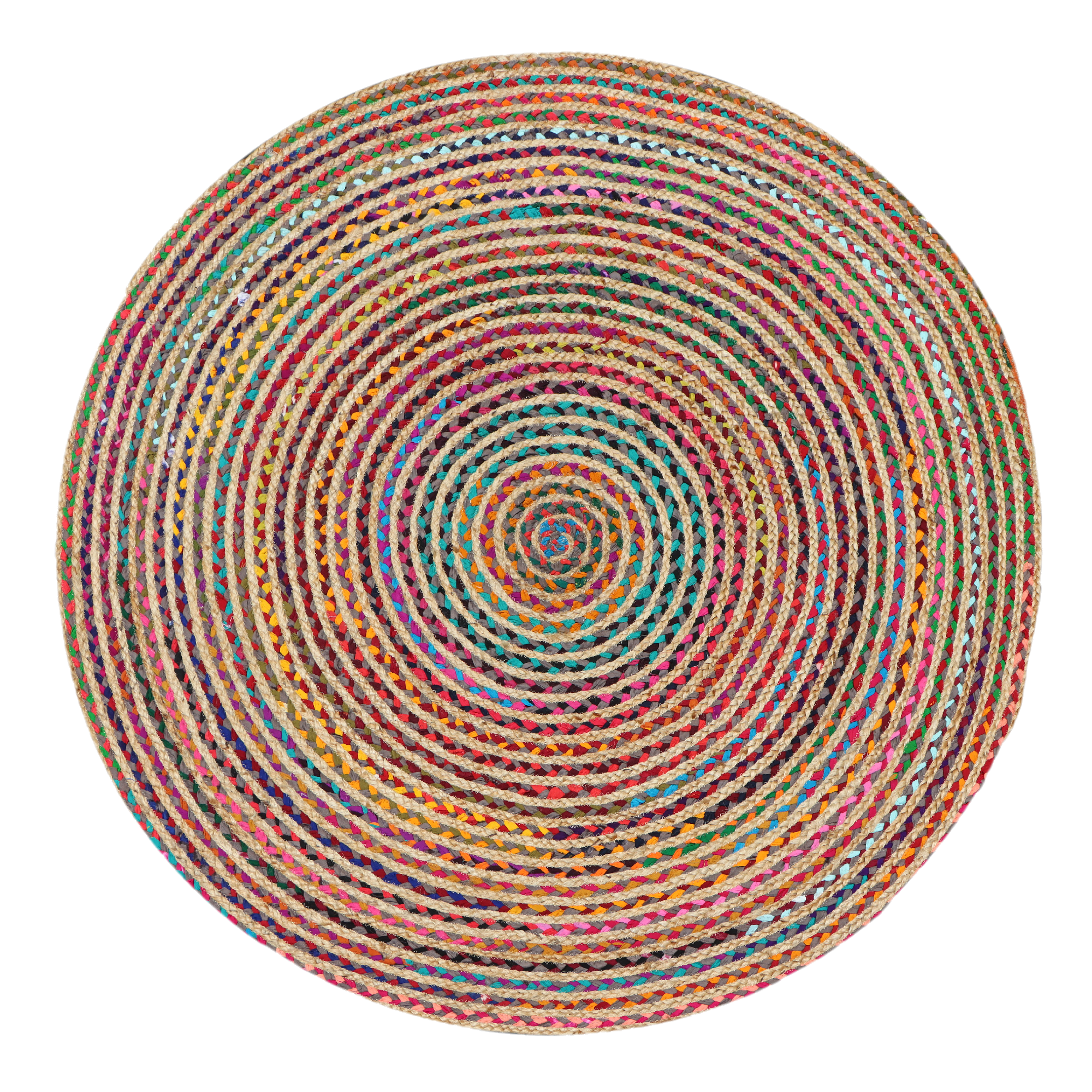Alfombra yute inspire mixi multicolor redonda 150x150cm