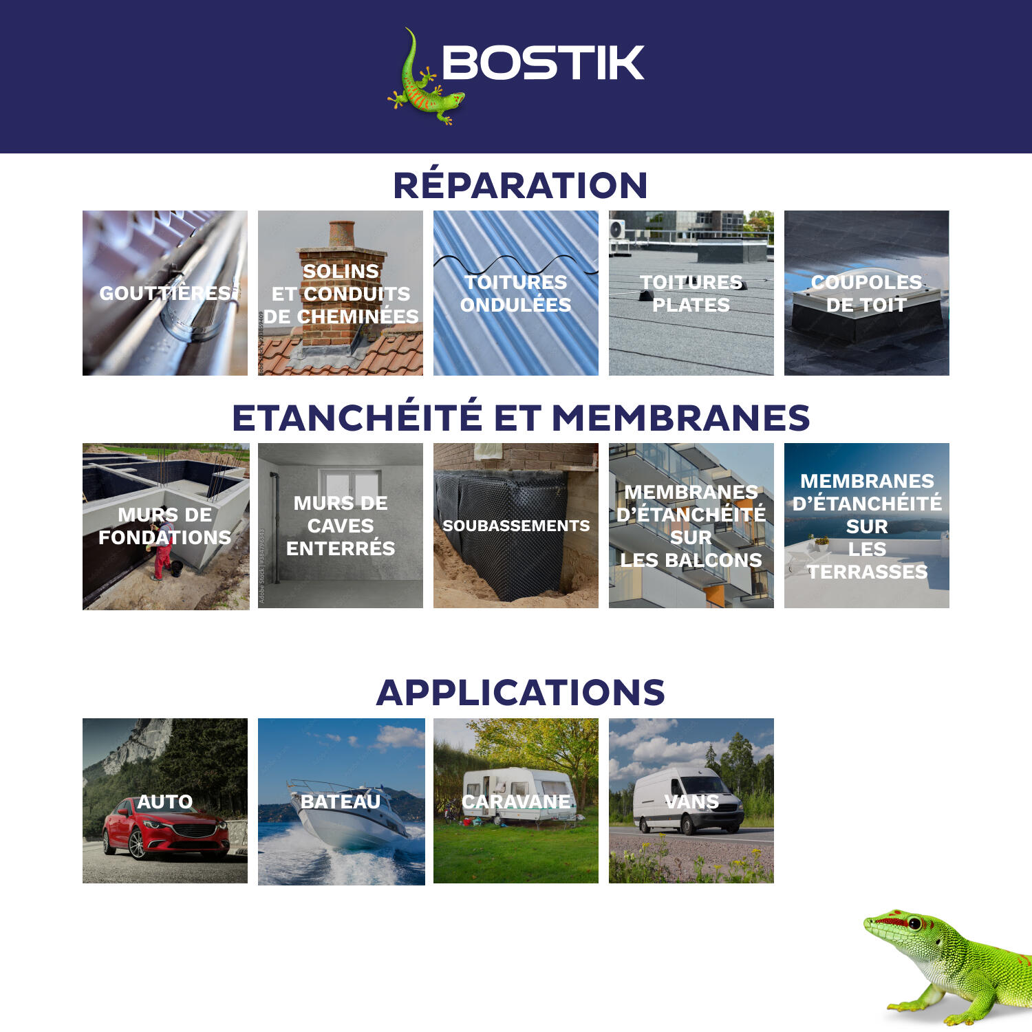 Revêtement d'étanchéité Waterstop tous travaux Blanc BOSTIK 6kg - 5