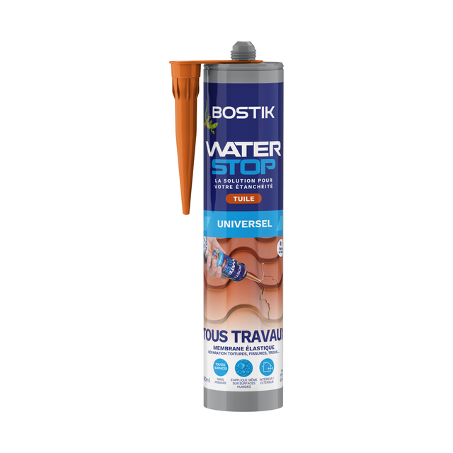 Membrane d'étanchéité Waterstop tous travaux Tuile BOSTIK 290ML